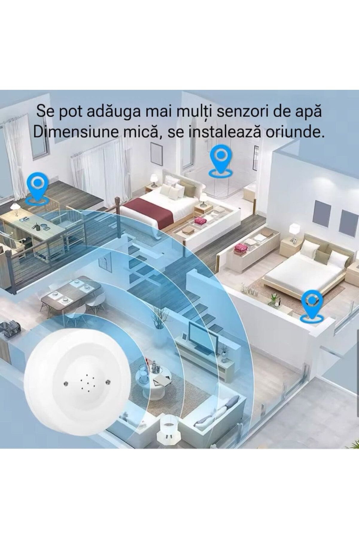 ANTOSMART-Flood Sensor with 80 dB Alarm and Wi-Fi Connectivity 7
