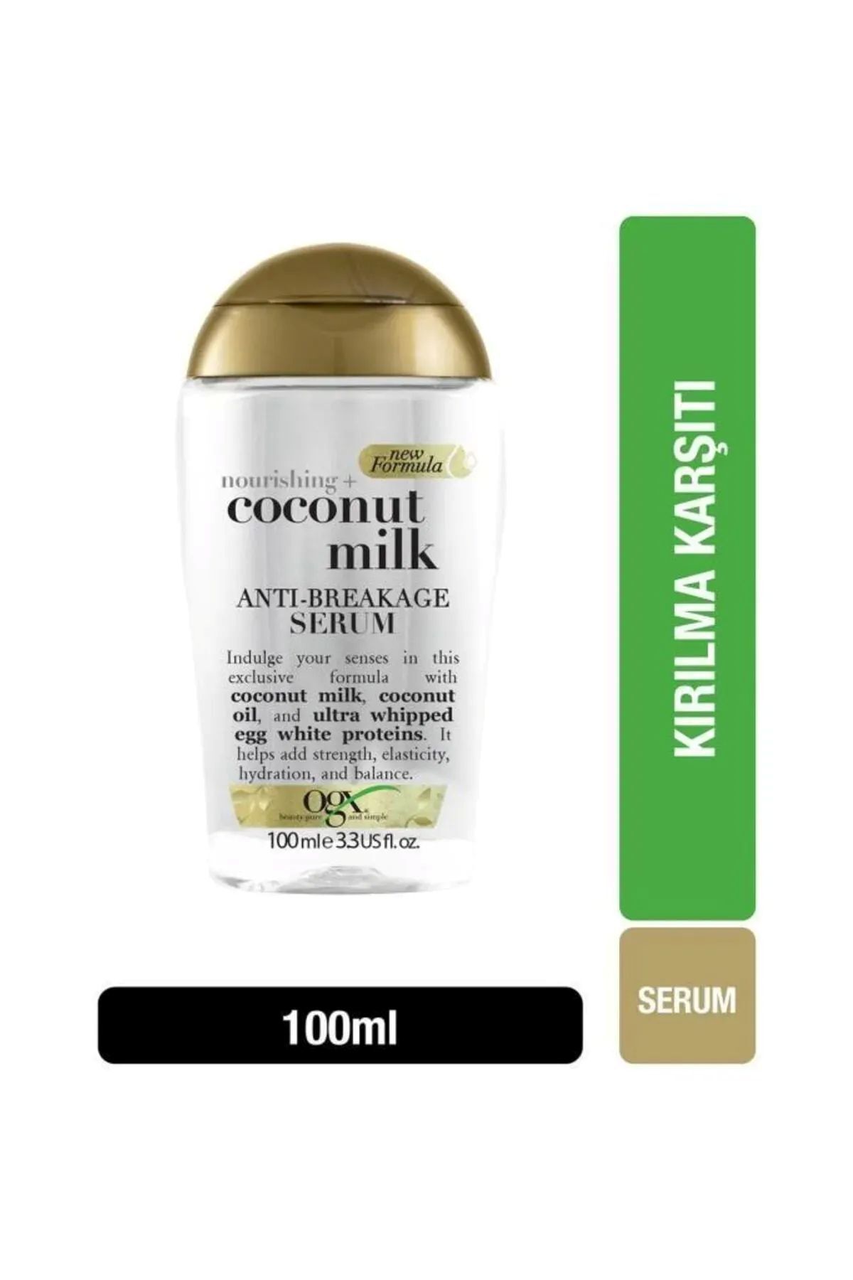 OGX Coconut Milk + Nourishing Hindistan Cevizi Sütü Kırılma Karşıtı Serum 100 ml