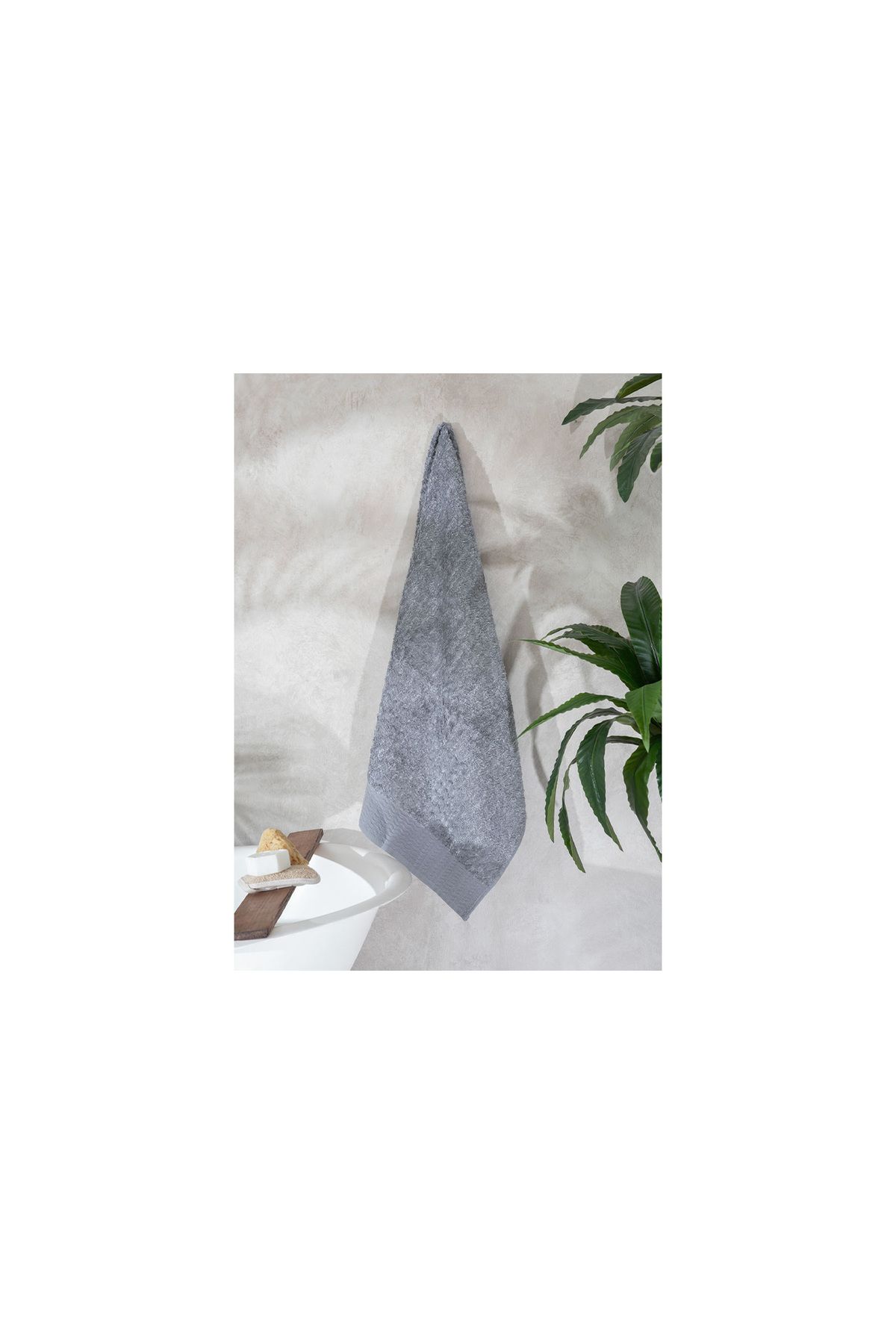 Home Sweet Home DALGA DESEN HAVLU GRİ 70x140cm (TRY)