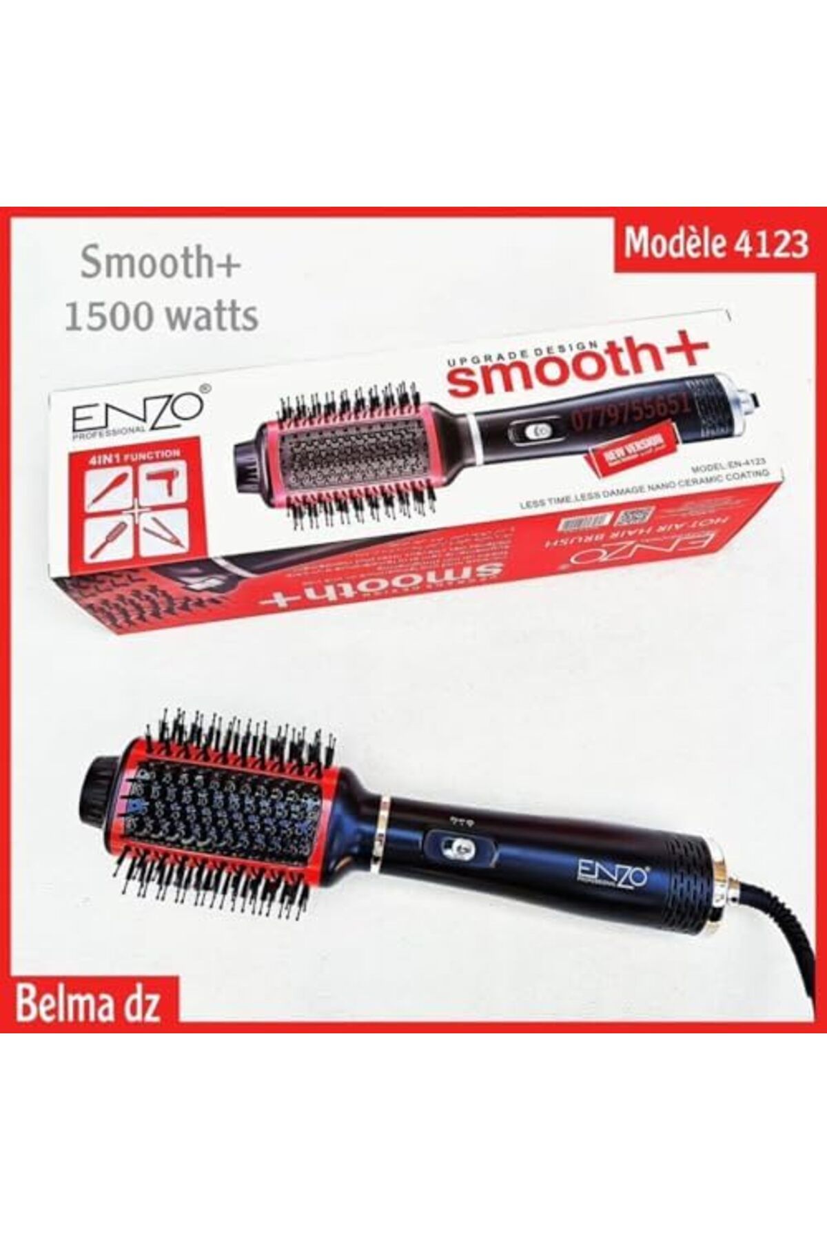 ENZO-EN-4123 One Step Volumizer 4-in-1 Hot Air Brush - Intl Version 4