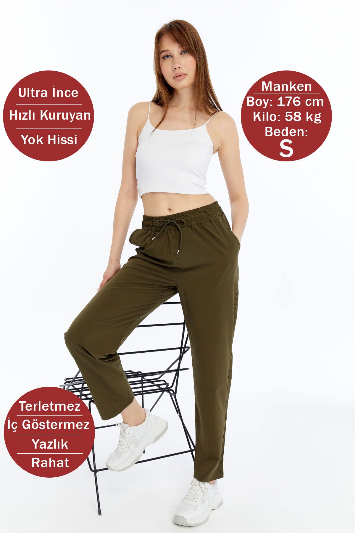 OXVİN Kadın Oversize Paraşüt Kumaş Düz Paça Bol Eşofman Altı, Rahat Pantolon (YAZLIK)