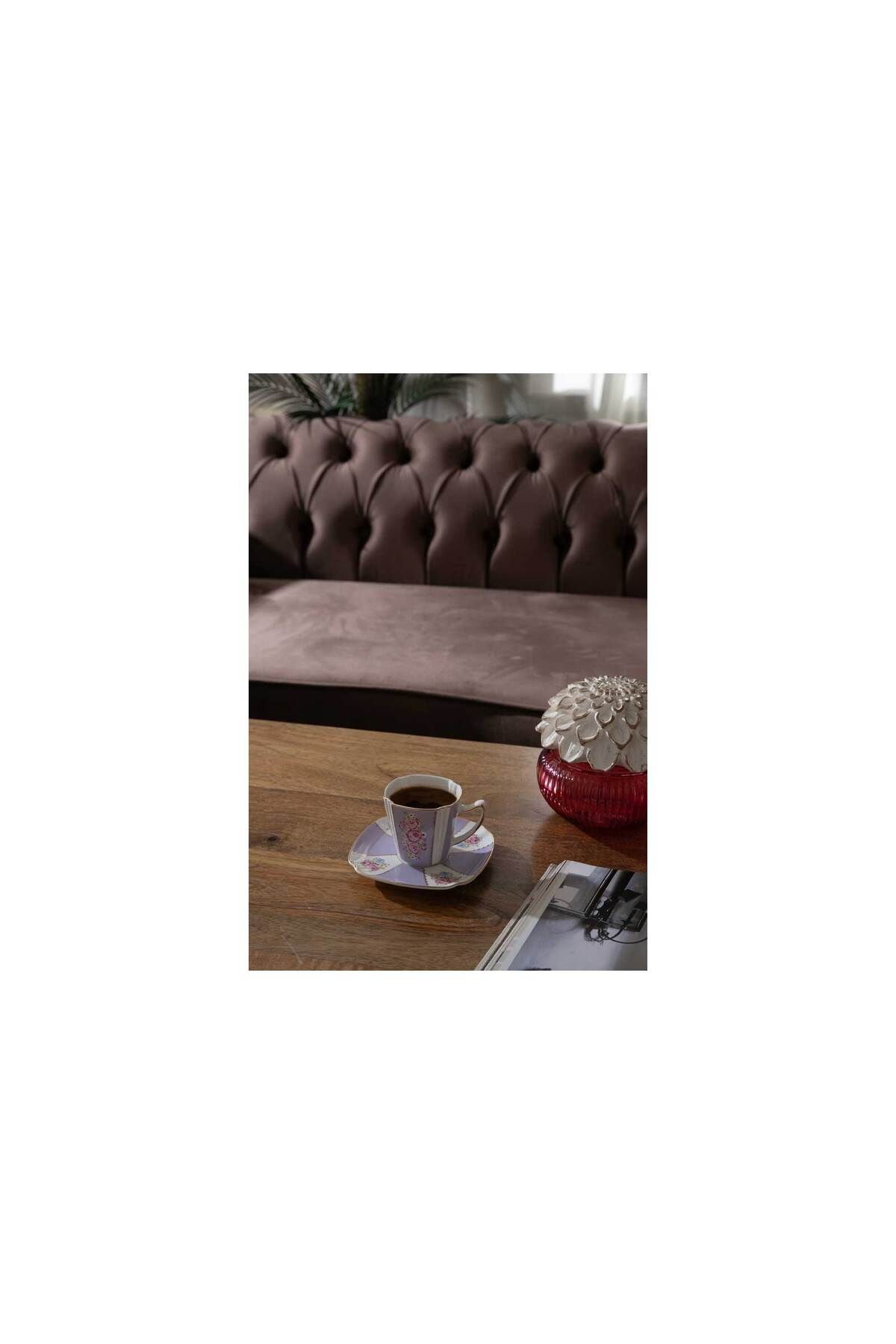 Home Sweet Home 1507 HELI PORSELEN KAHVE FİNCANI VE TABAĞI 100 ML