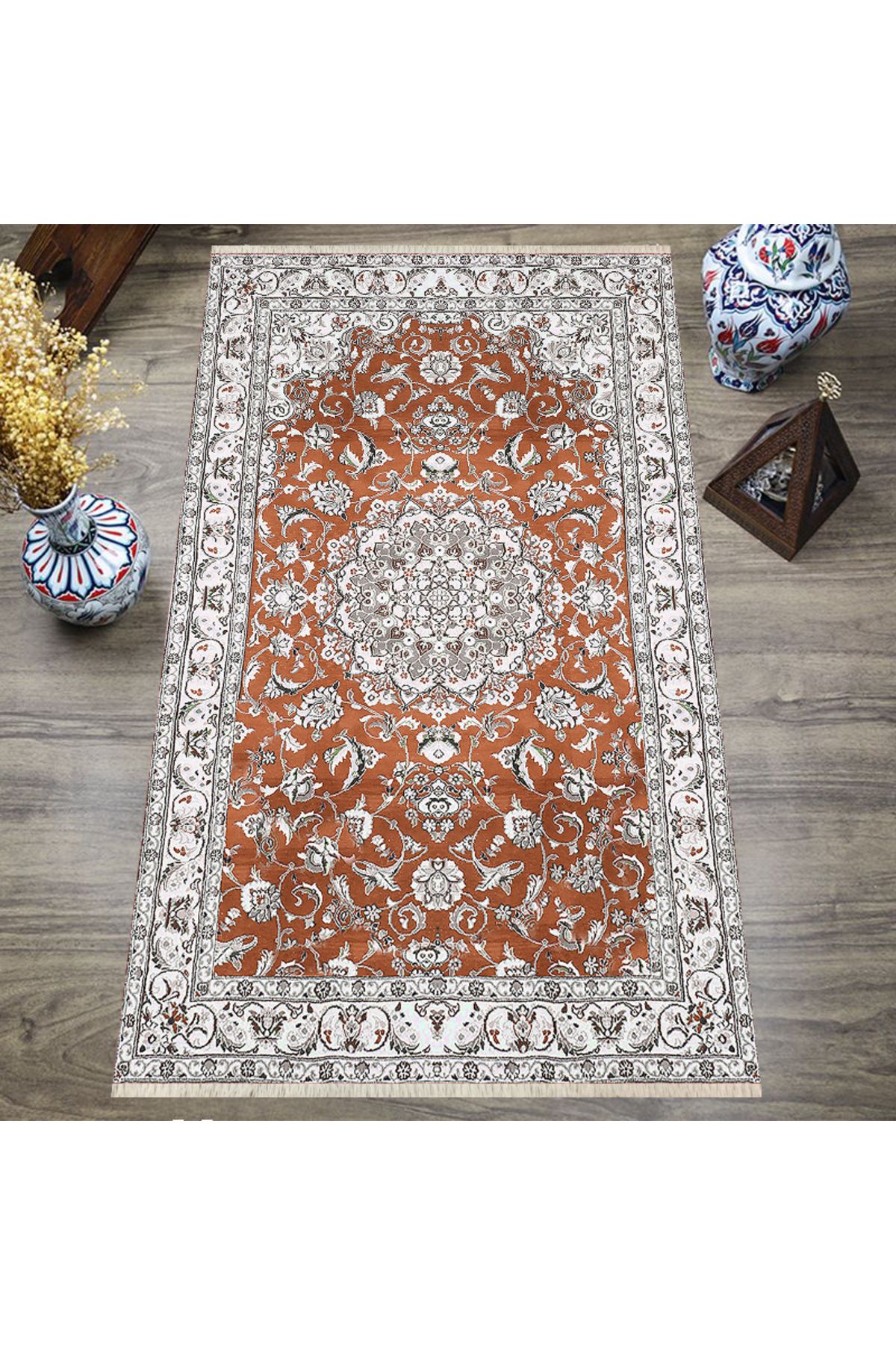 ROVİGO HOME Dijital Baskılı, Yıkanabilir, Yumuşak Dokulu Çocuk ve Yetişkin SECCADE S-DOT-124-3