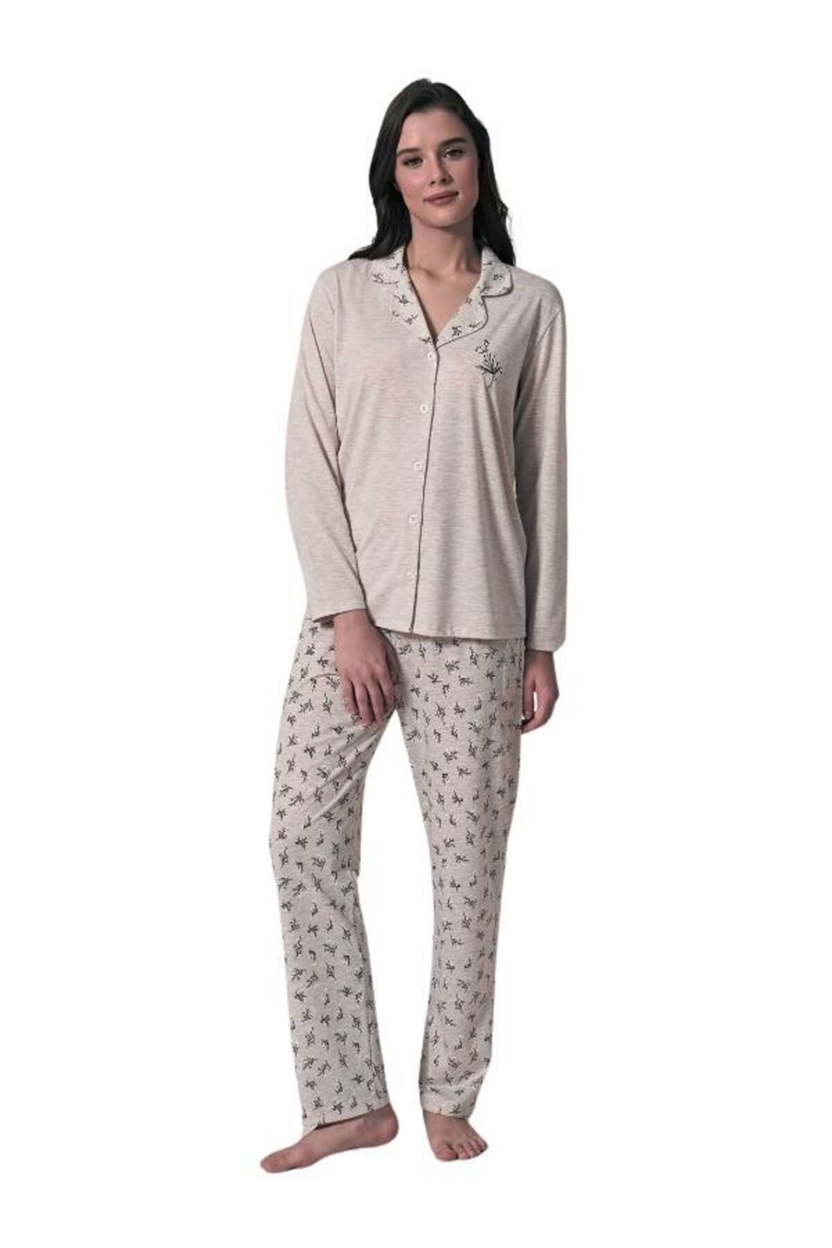 Pijadore 1714 Kadın Uzun Kol 4 Mevsim Pijama