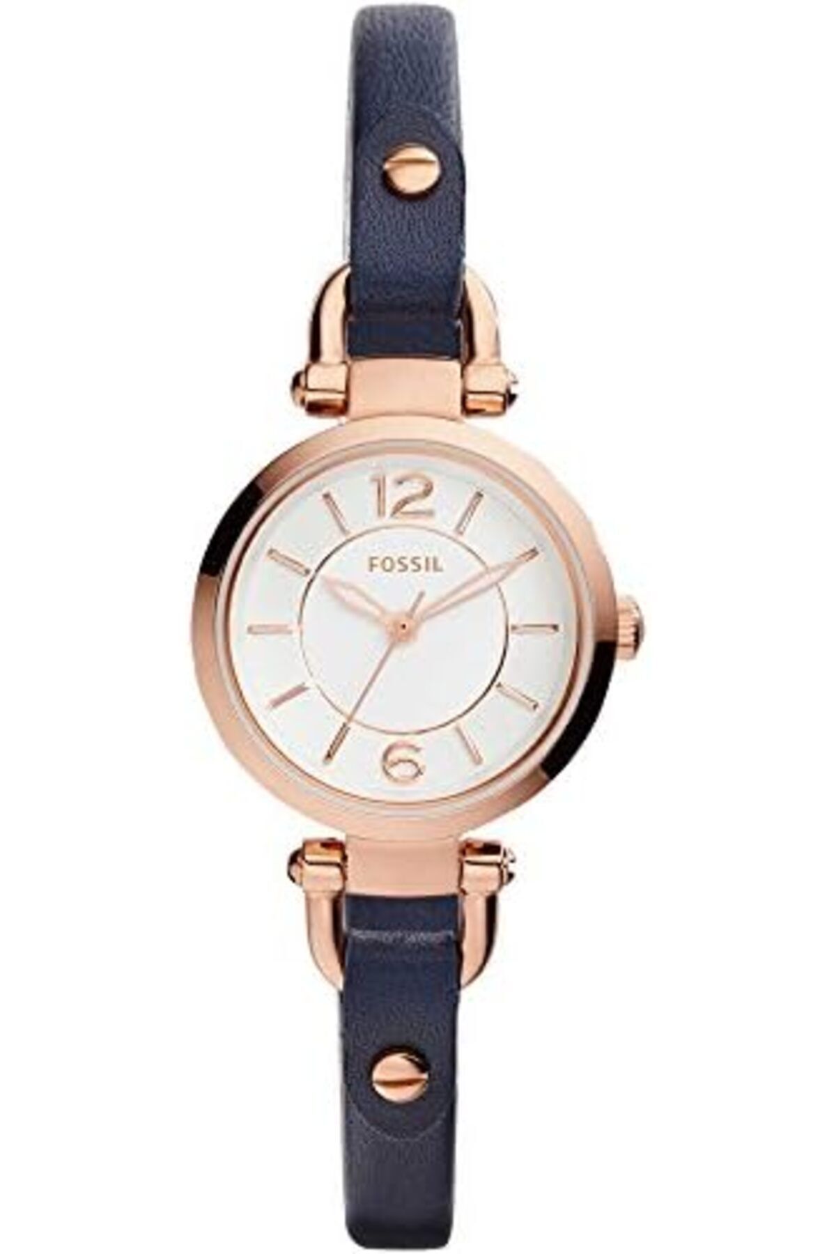 Fossil-ساعة كوارتز نسائية، شاشة تناظرية وحزام جلدي ES4026 2