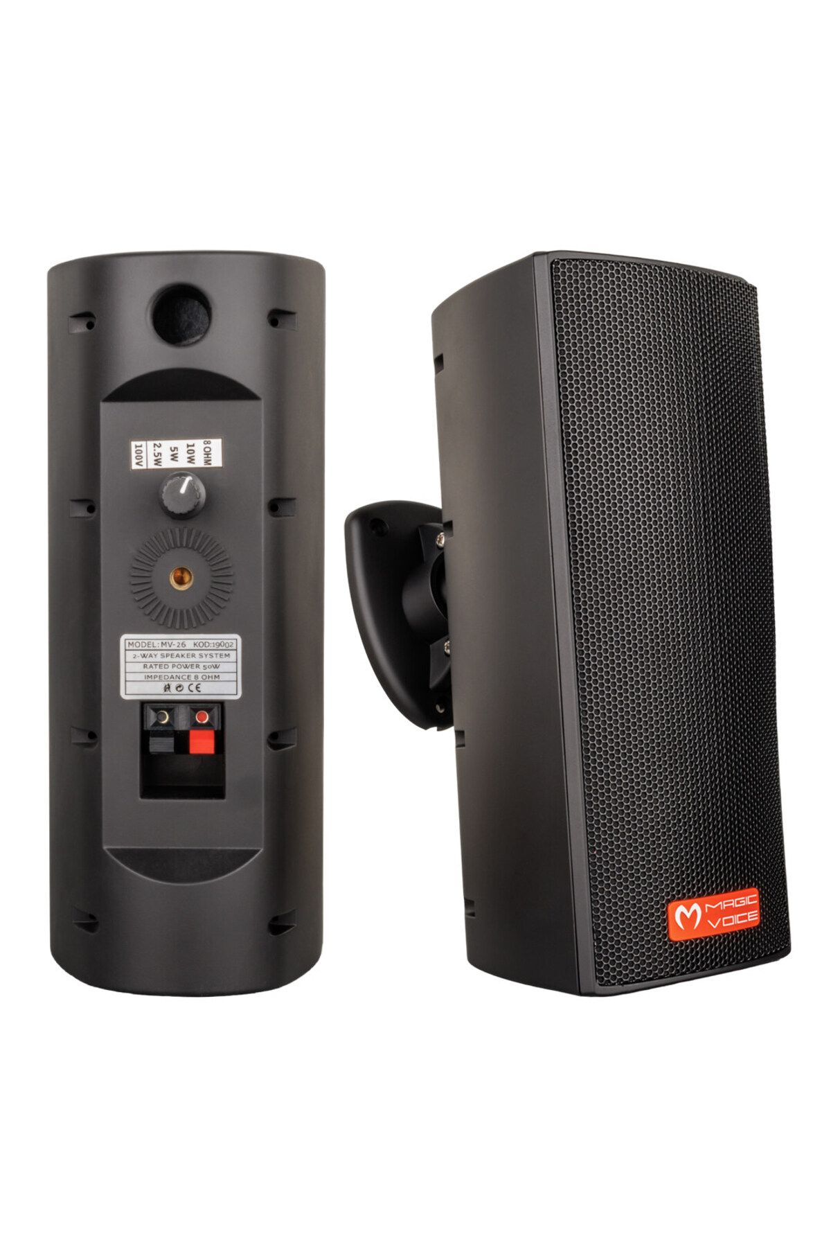 Zayla MAGICVOICE MV-26 2*7.5 CM 50 WATT 2Lİ TAKIM SİYAH TRAFOLU SÜTUN HOPARLÖR (5165)