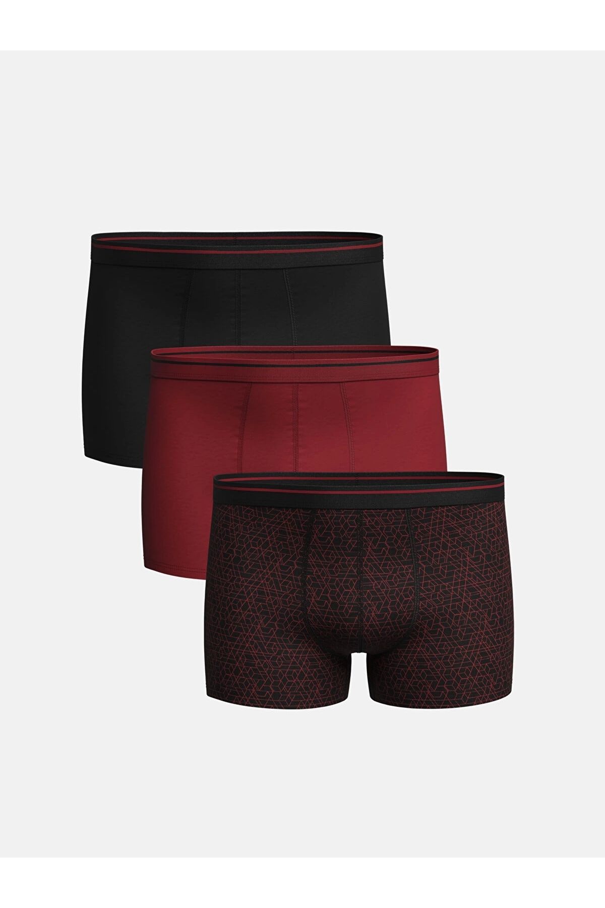 LC Waikiki Siyah Standart Kalıp Pamuklu Esnek Erkek Boxer 3'lü