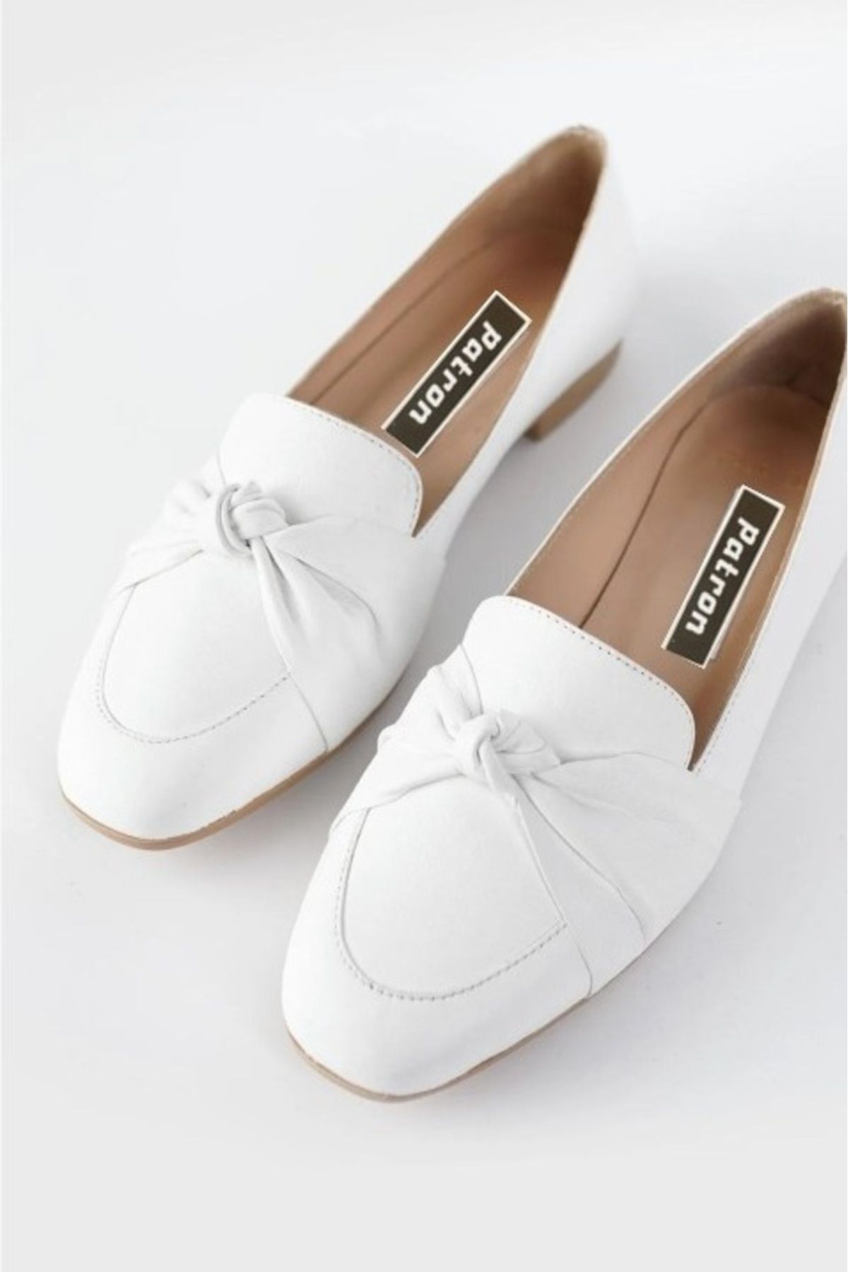PATRON SHOES Siyah Hakiki Doğal Deri Babet