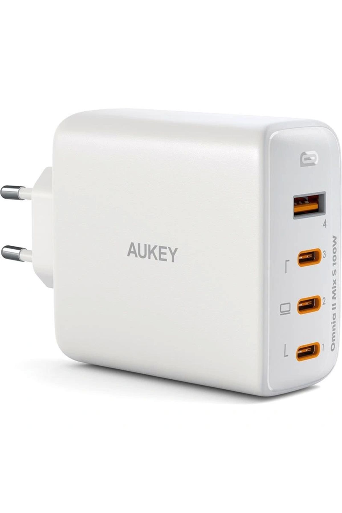 ShopNova AUKEY PA-B7S-WH 100W DÖRT BAĞLANTI NOKTALI PD GAN DUVAR ŞARJ CİHAZI