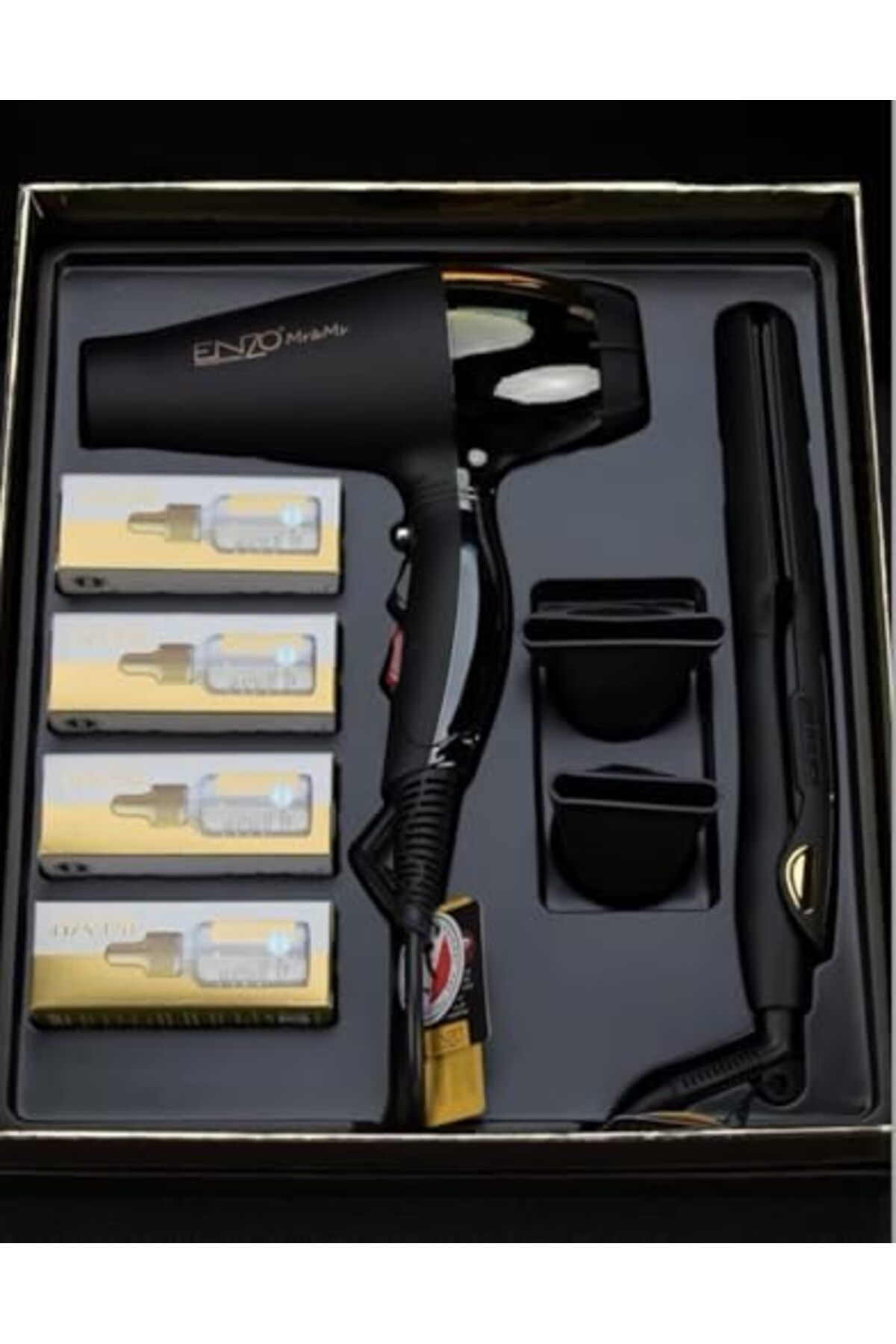 ENZO-EN-3960 Styling Kit: Ionic Dryer + Straightener + Serums - Intl Version 5