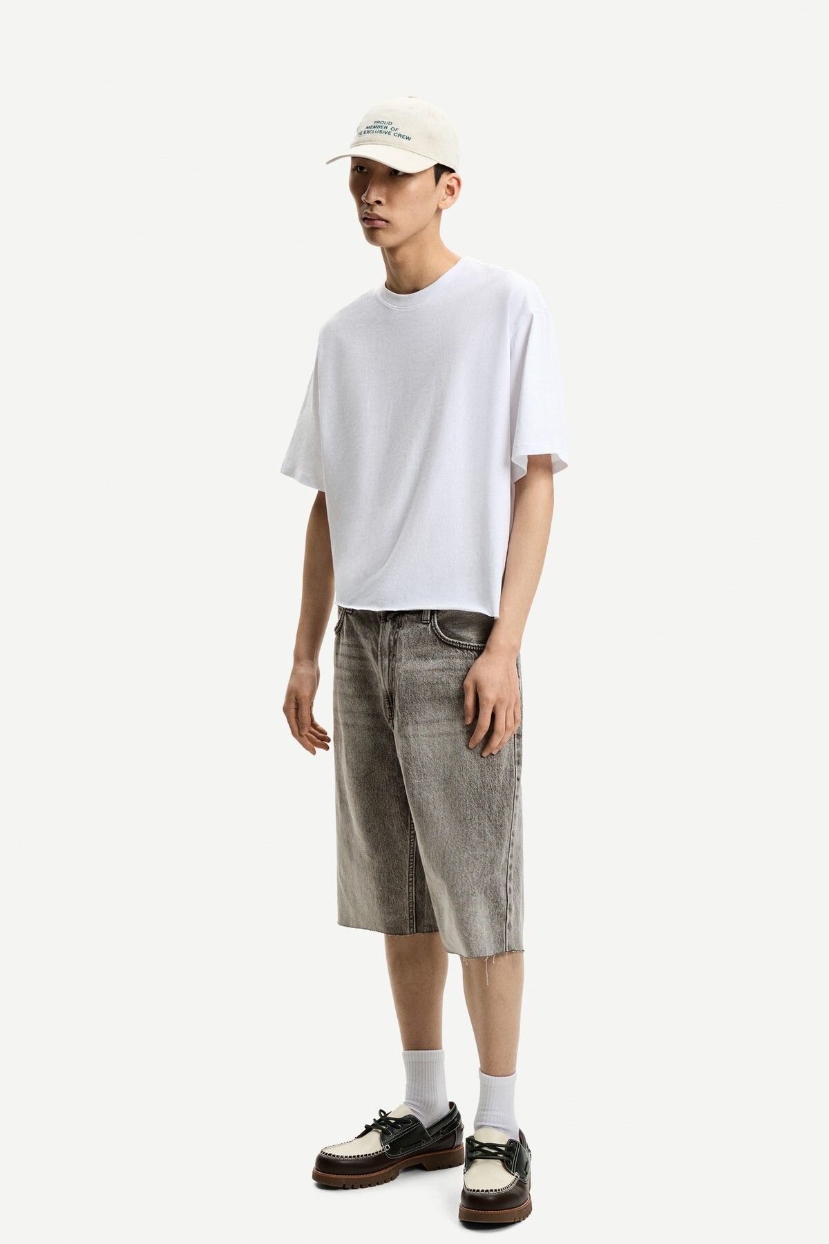 Bershka Baggy fit denim bermuda