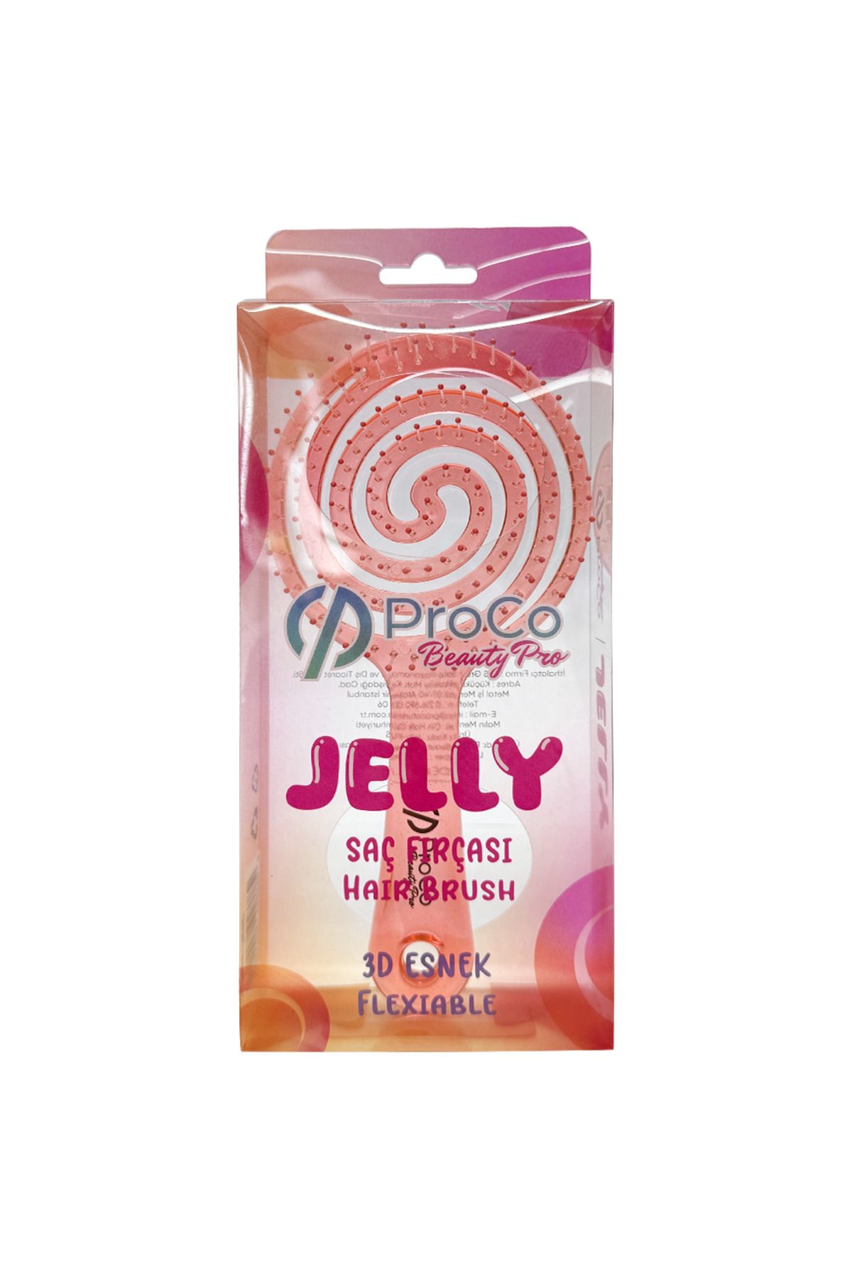 PROCO Beauty Pro JELLY Saç Fırçası - Üç Boyutlu 3D Esnek Açma Tarama Saç Fırçası