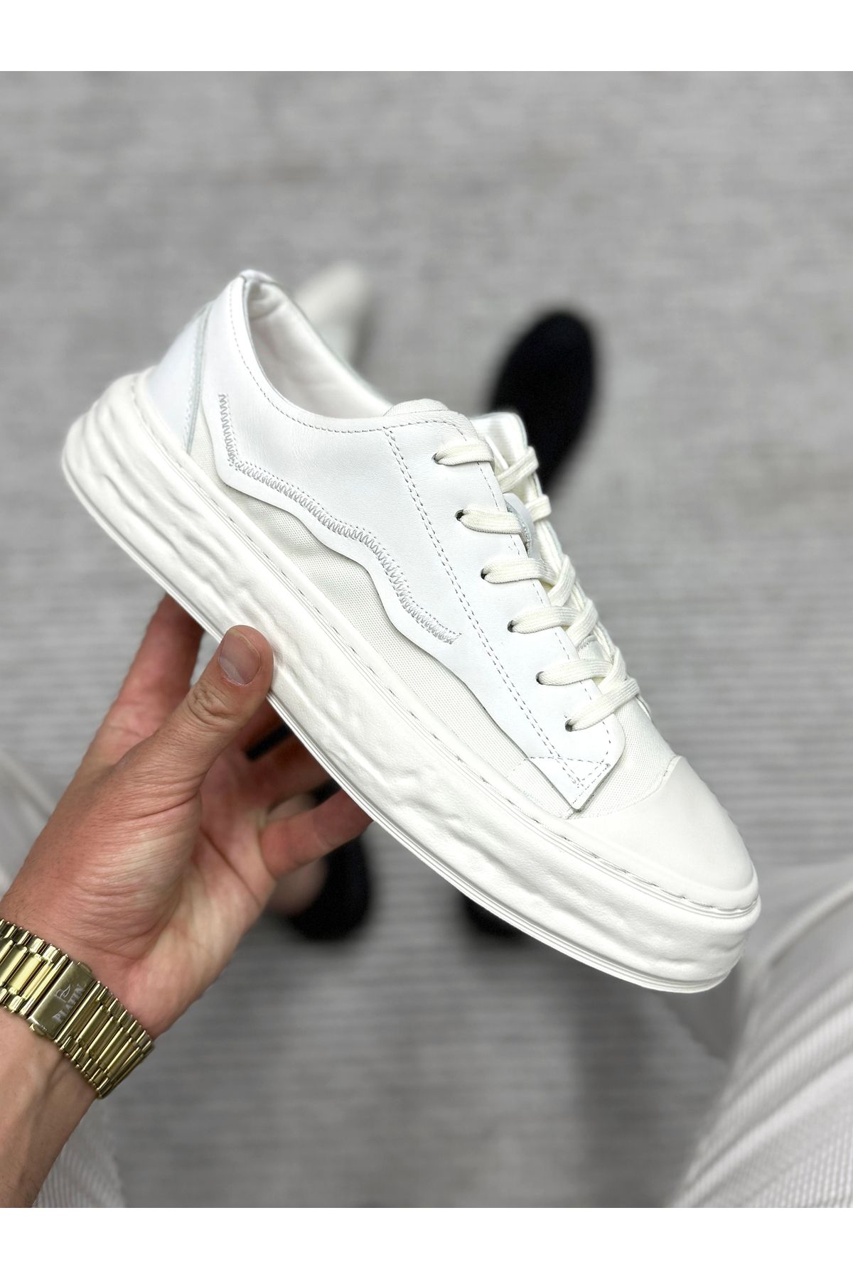 Avni Ceylan Alba Model Etnik Taban Detaylı Sneaker Ayakkabı