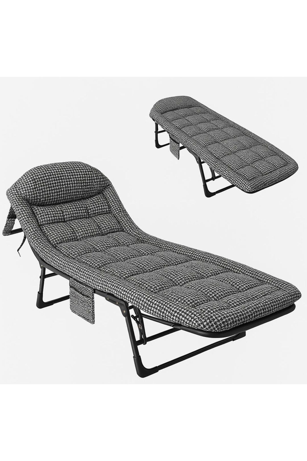 SUNUP SN-26975 Taşınabilir Ayarlanabilir 5 Kademe Sünger Kamp Yatak Şezlong (Kazayağı)