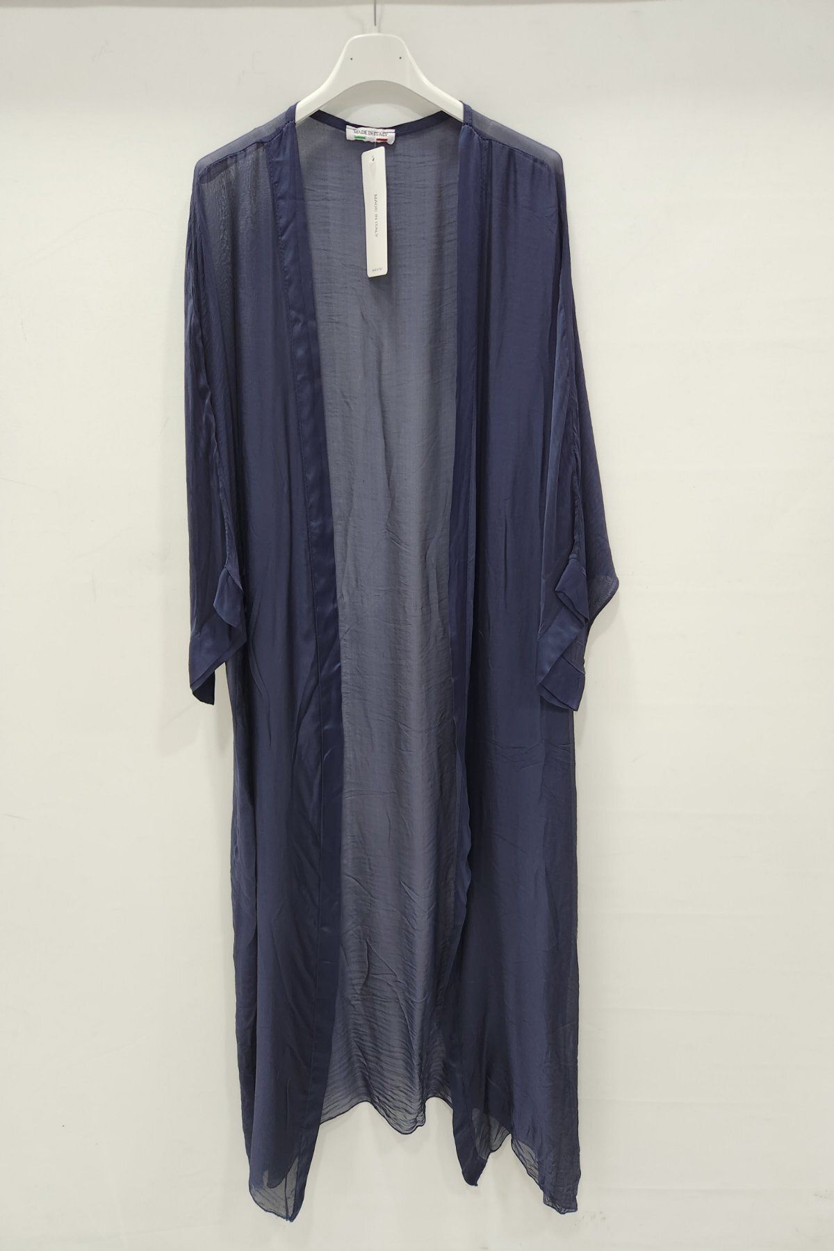 Luisido Kadın Lacivert İtalyan İpek Kaftan