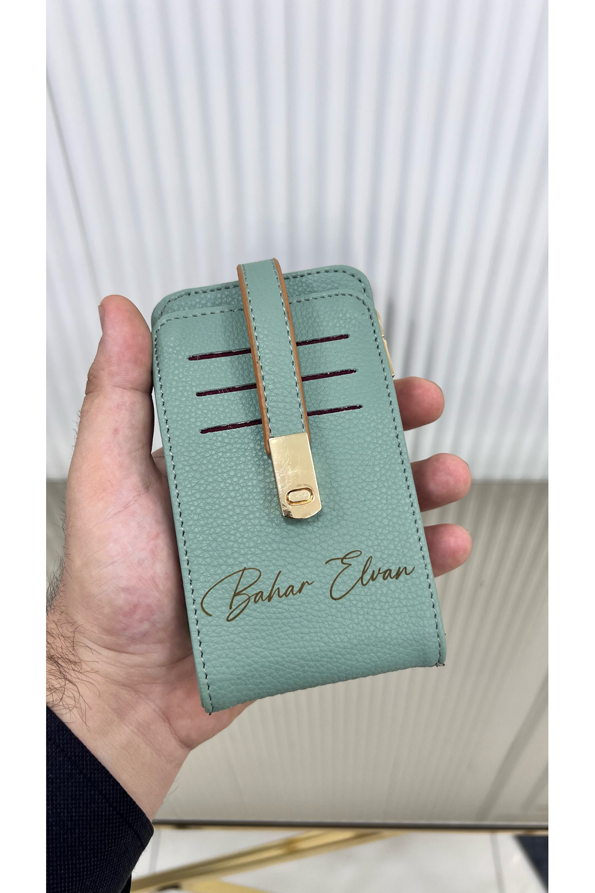 patideri-Pocket Size Vertical Mini Wallet with Plenty of Card Holders (Custom Printed Name) 1