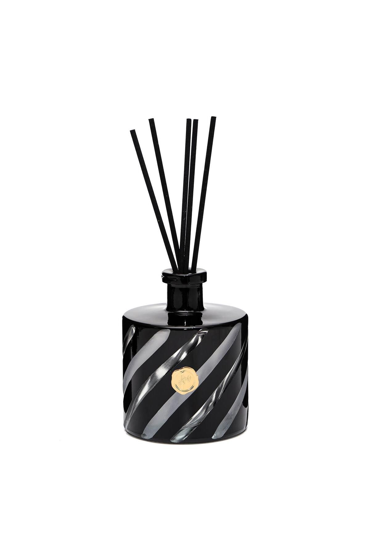 Missi 500 ml Spiral Kesme Cam Black Vanilya Oda Kokusu