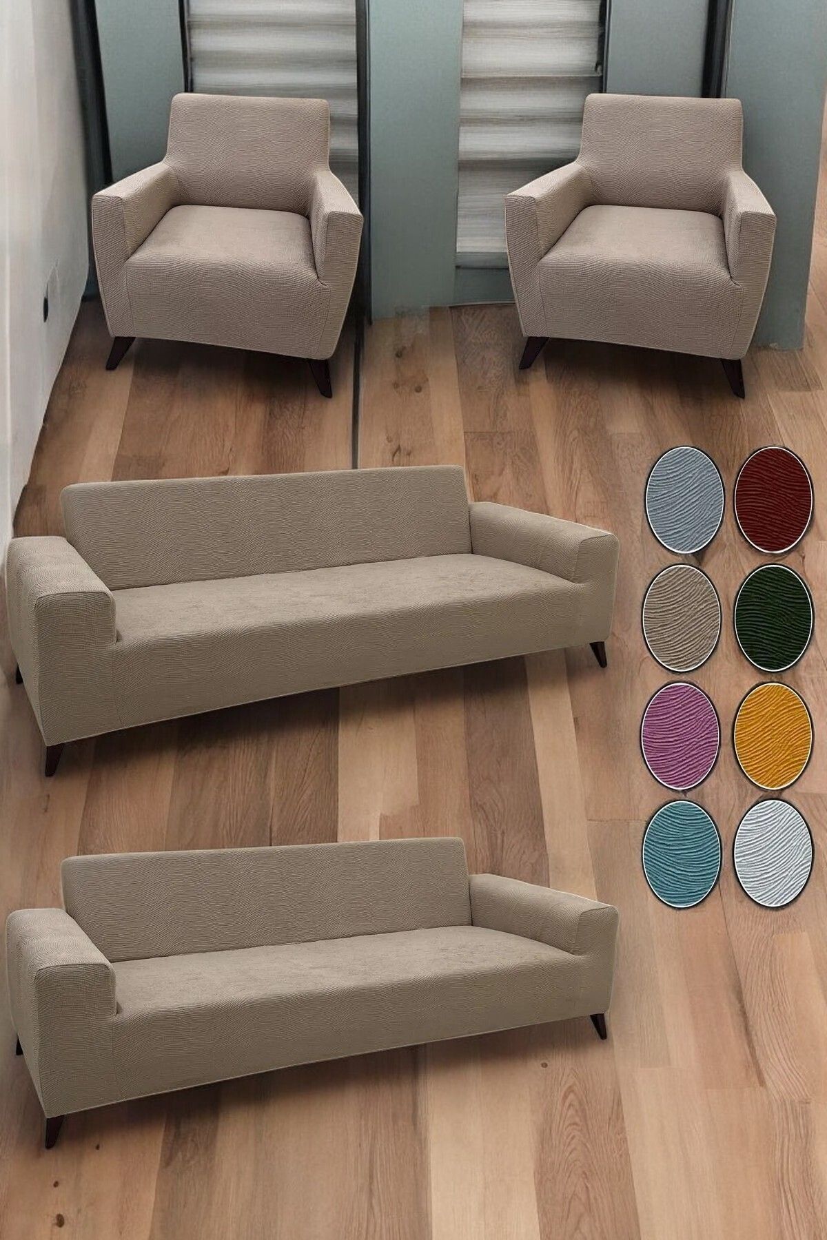 NEFİS HOME Koltuk örtüsü , koltuk kılıfı 3311 su yolu desen ,