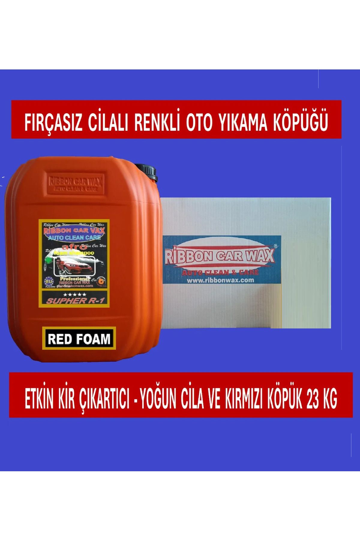 SOFT Afro Supher R-1 ( Renkli Cilalı Fırçasız Oto Yıkama Şampuanı Özel Güçlü Temizleyici ) Kırmızı Köpük