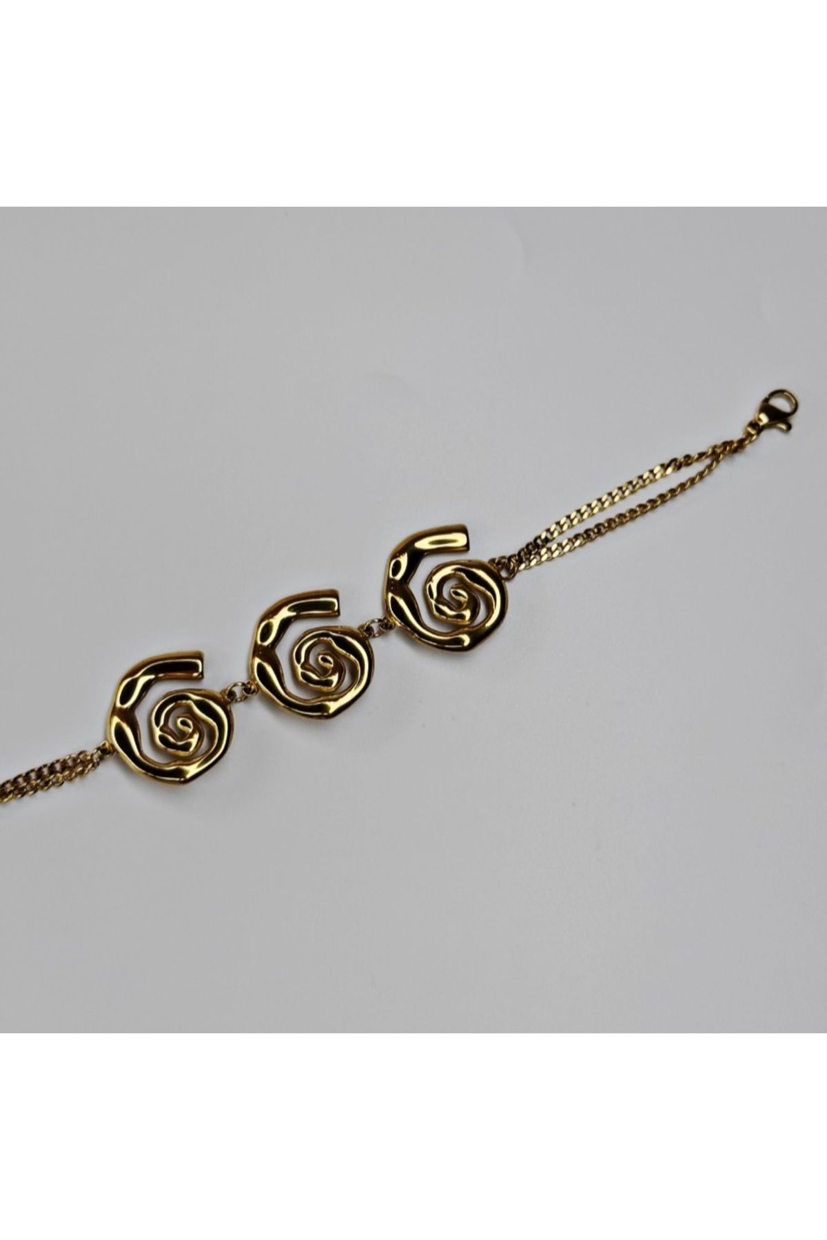 LEROSY CO Modern Spiral Figürlü Altın Kaplama Kadın Bileklik