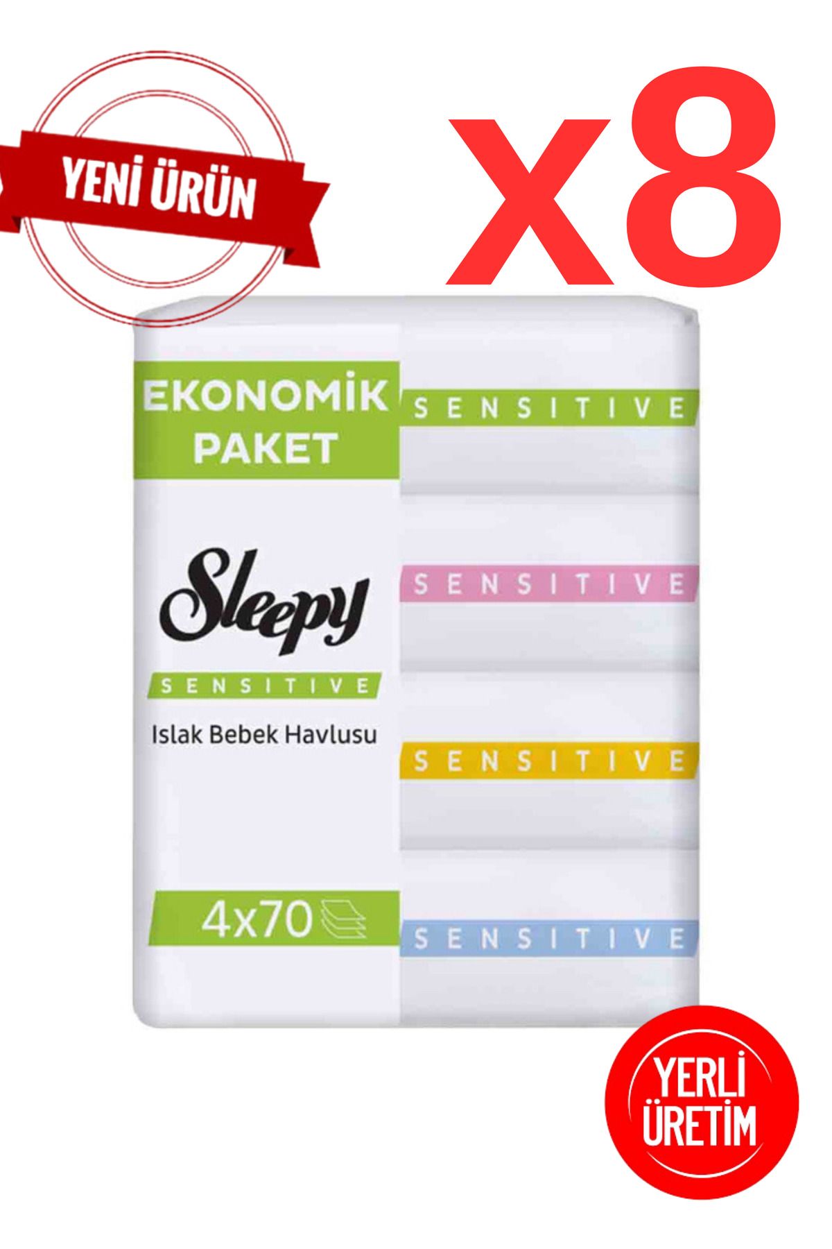 Sleepy Sensitive ıslak bebek mendili 70 li 32 paket