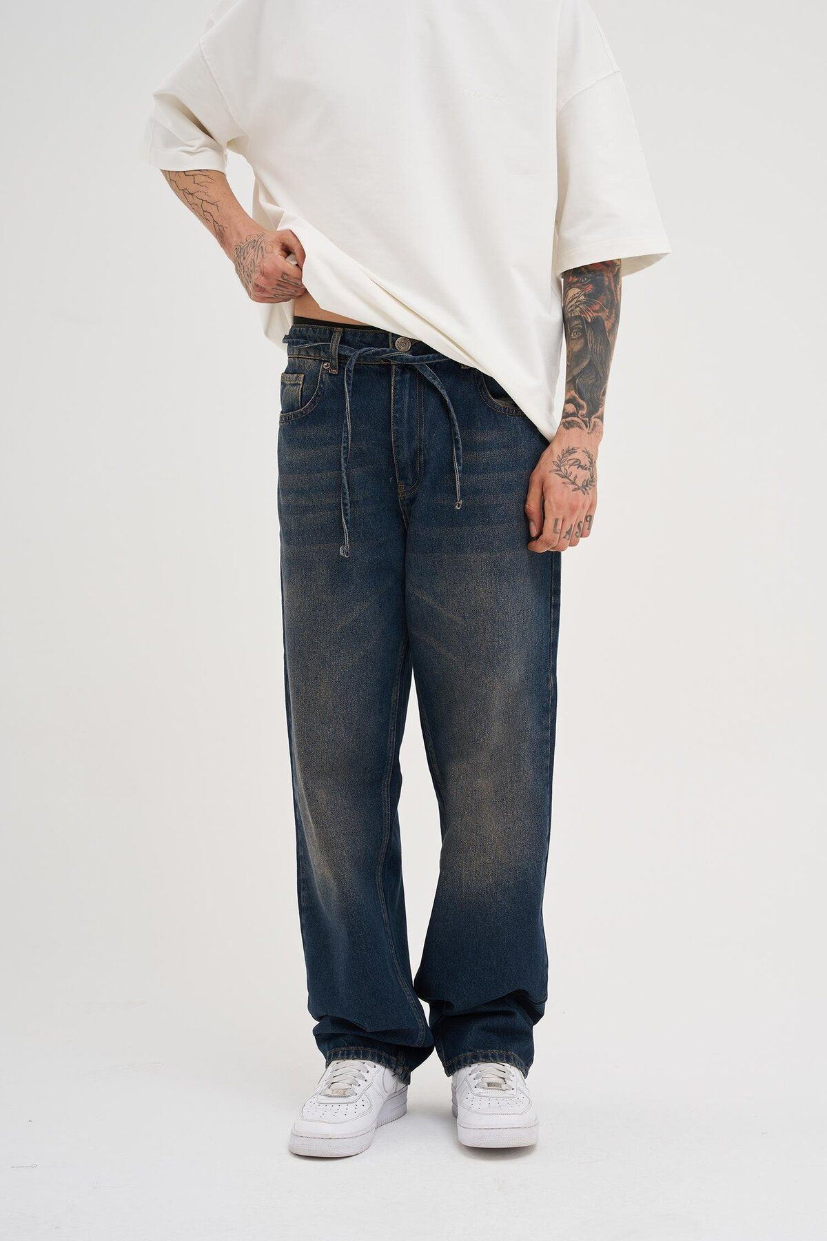 Machinist Erkek Oversize Baggy Yıkamalı Coffee Jean