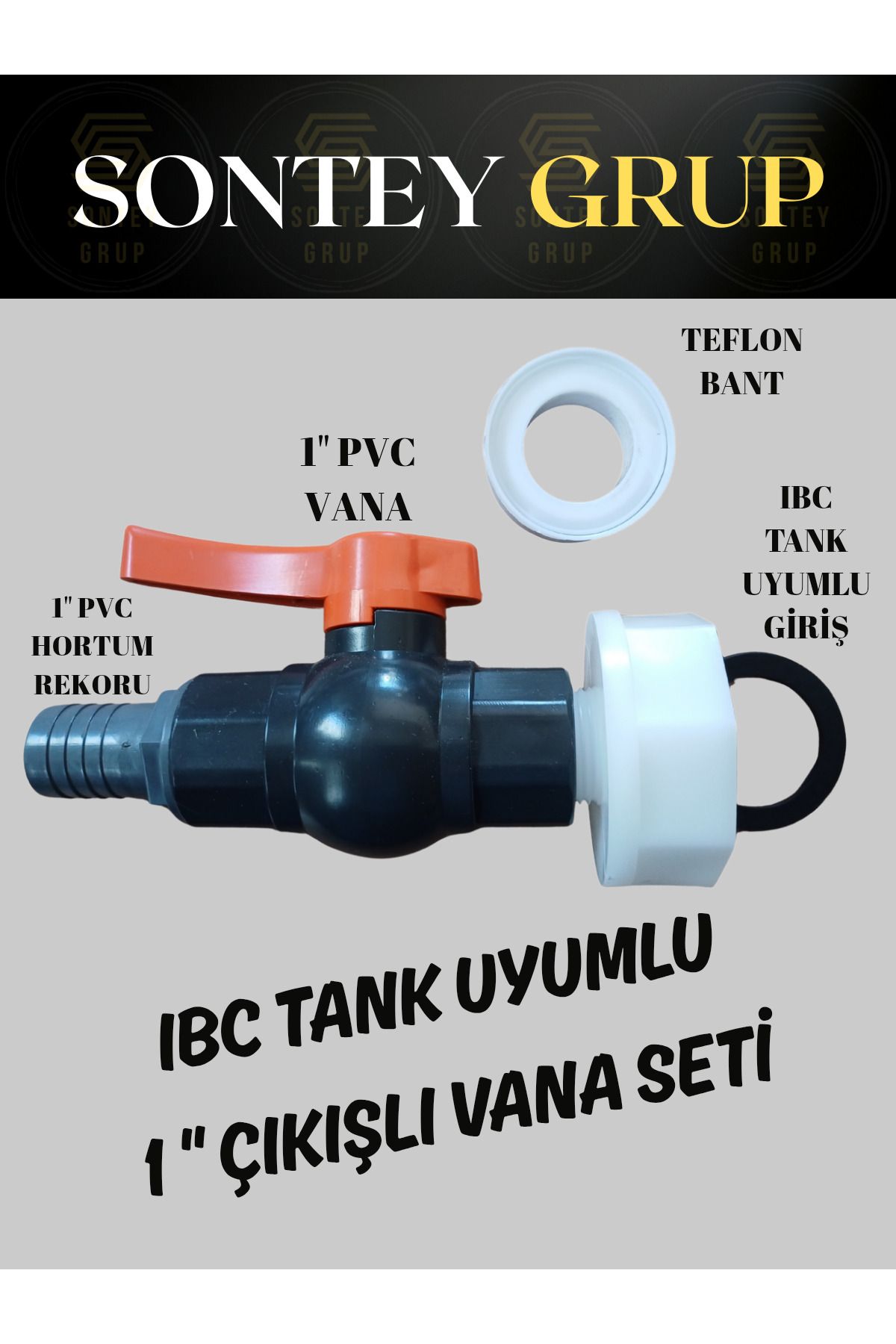 SONTEY Ibc Tanka Uyumlu 1" Vanalı Hortum Rekorlu Sulama Seti