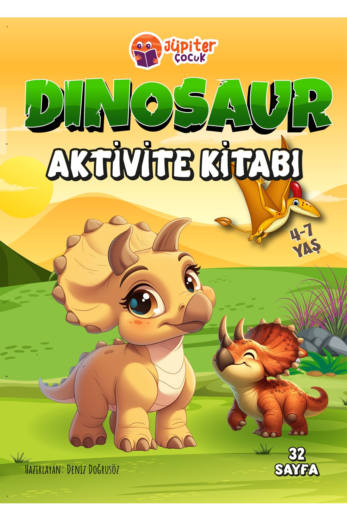 Jüpiter Çocuk Yayınları Dinozor Aktivite Kitabı | Çocuklar İçin | 4-7 Yaş | 32 Sayfa | Eğitici ve Eğlenceli Etkinlikler