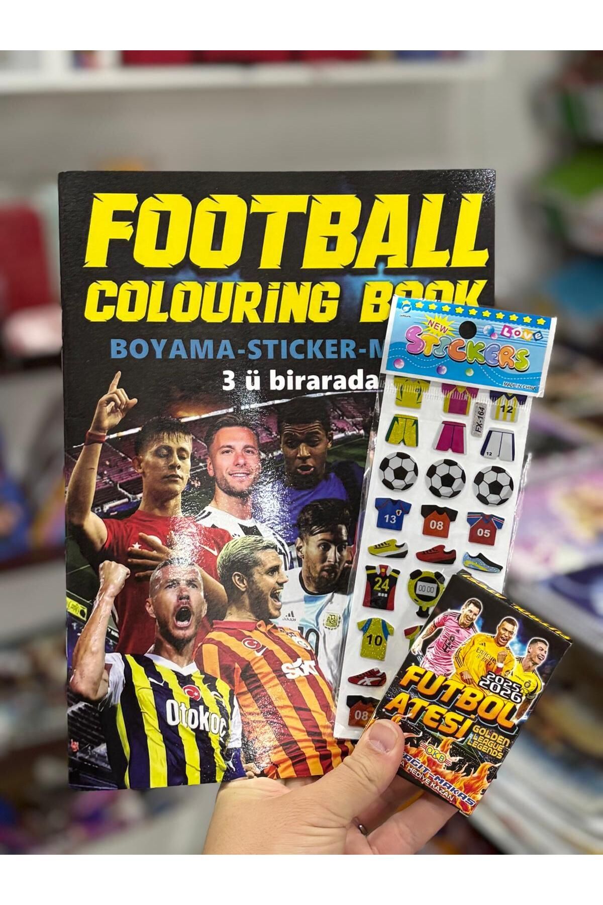 ÖZ OFİS ERKEK ÇOCUK FUTBOLCU HEDİYE SETİ BOYAMA KİTABI