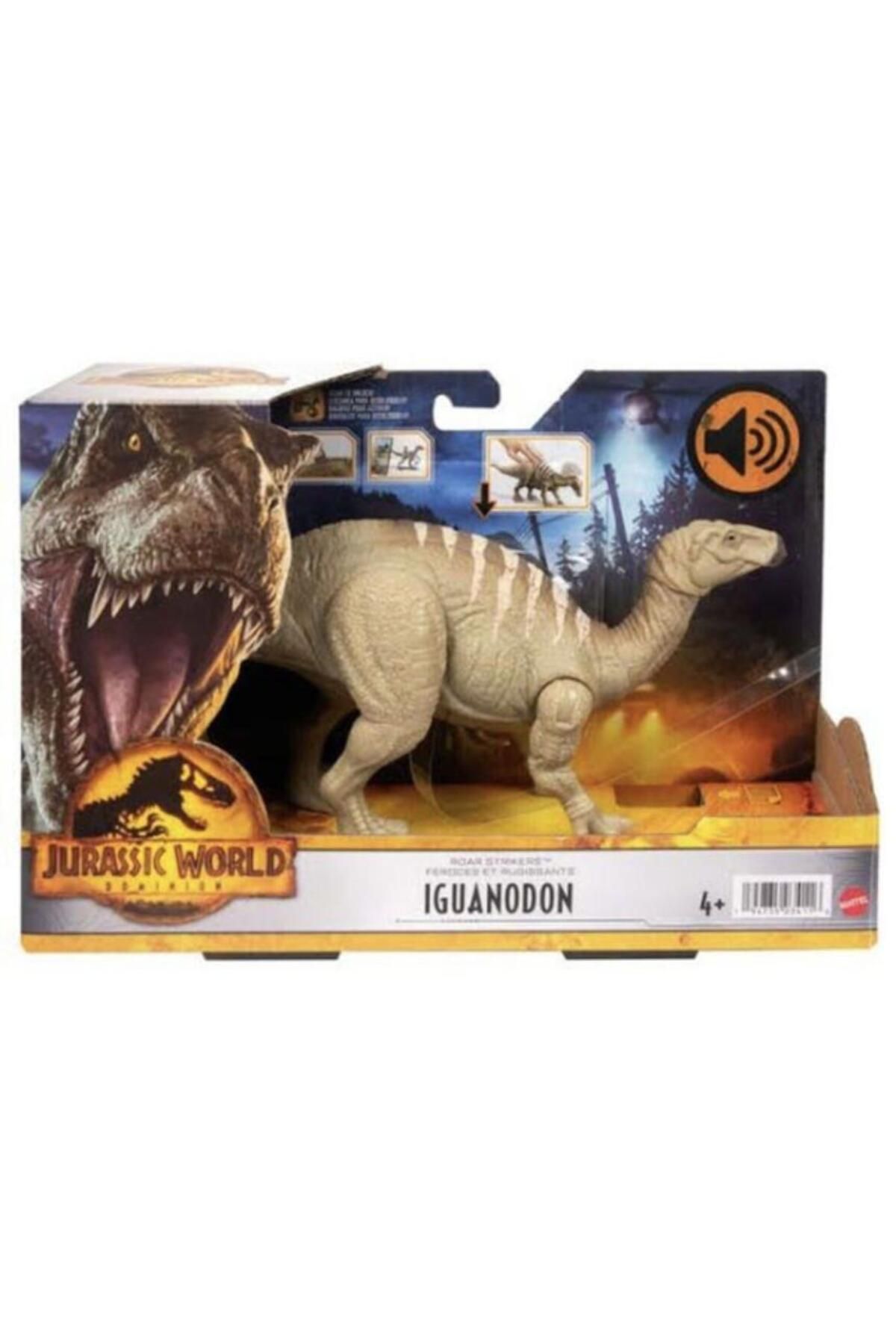 mattel-Jurassic World Dominion Roar Strikers dinosaur figurine, Iguanodon 4