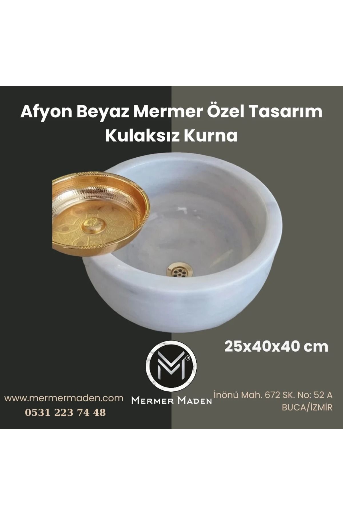 MermerMaden Afyon Beyaz Mermer Özel Tasarım