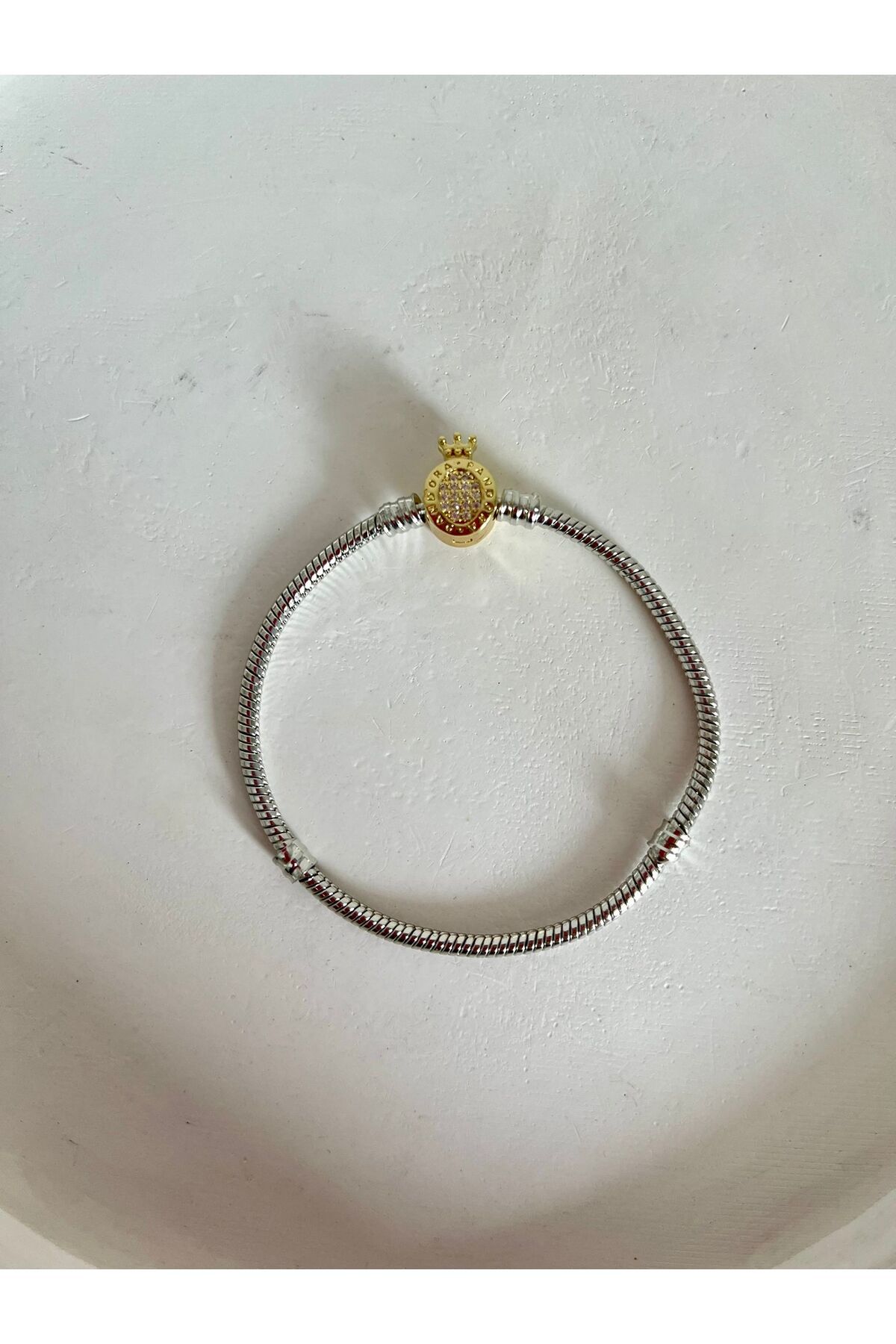 stainless steell Taç Charmlı Pandora,b Bileklik