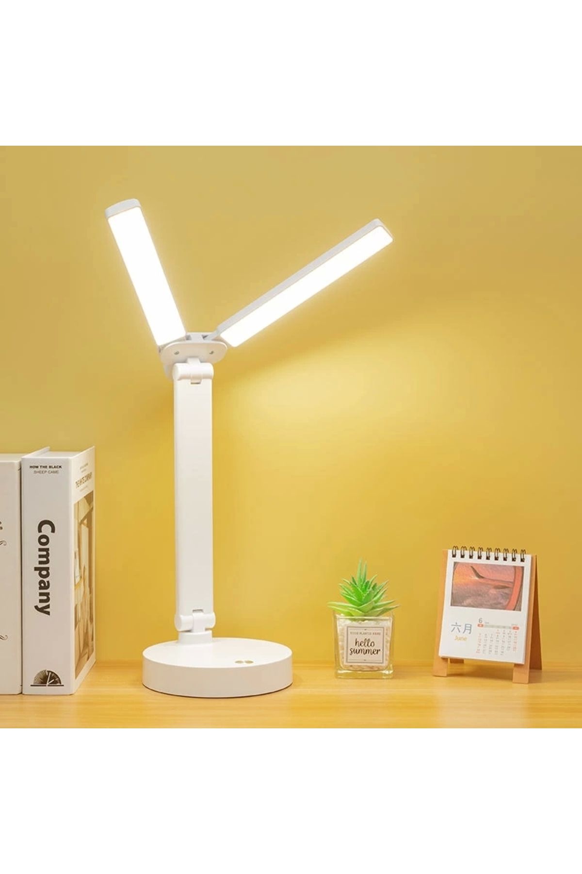 No8 Home Ps-1960 Şarjlı Dokunmatik 3 Renk 40 Led Çalışma Okuma Işığı Çocuk Odası Ambiyans Modlu Gece Lambası
