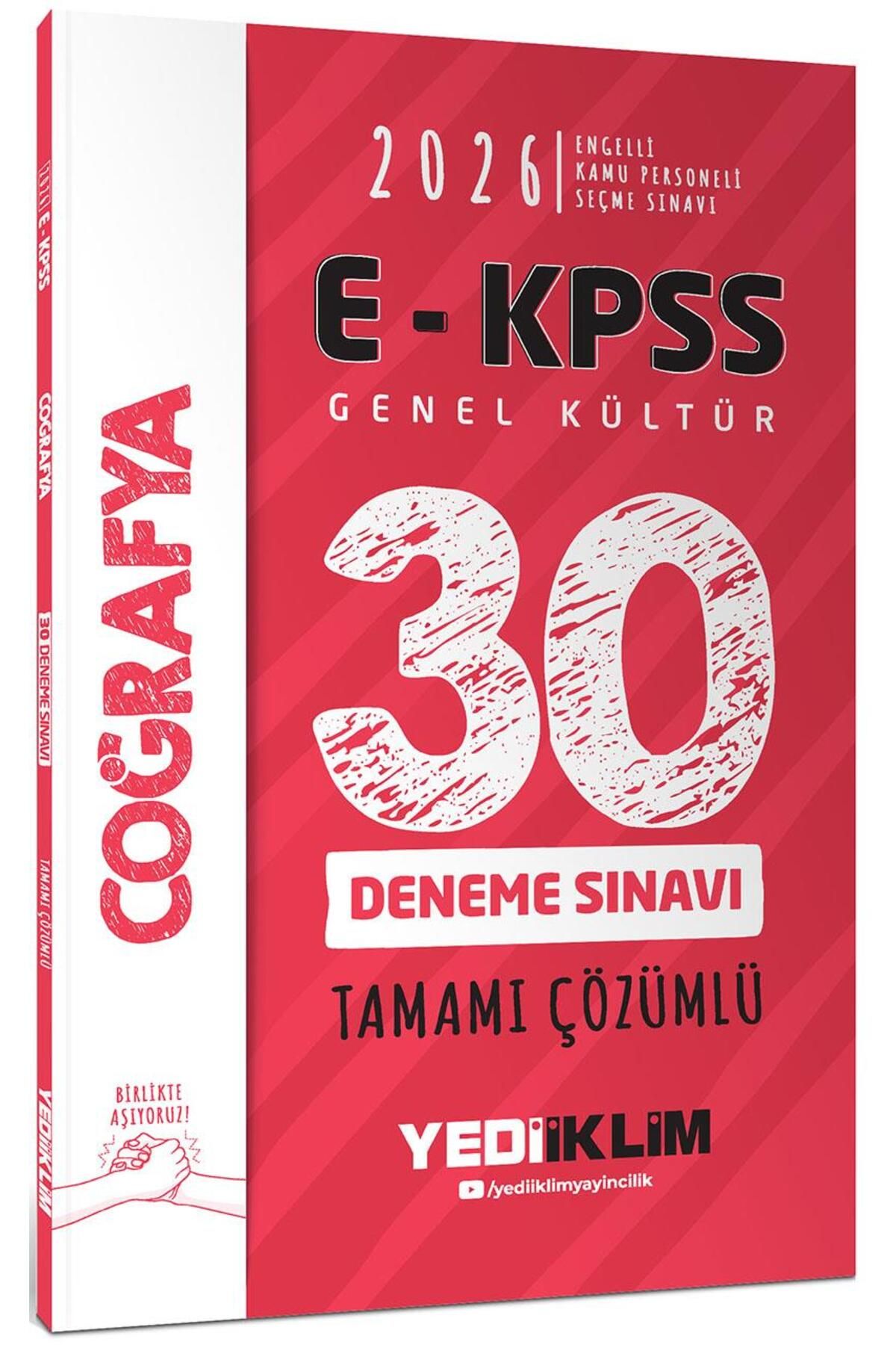 Yediiklim Yayınları 2026 Ekpss Tüm Adaylar Için Genel Kültür Coğrafya Tamamı Çözümlü 30 Deneme Sınavı