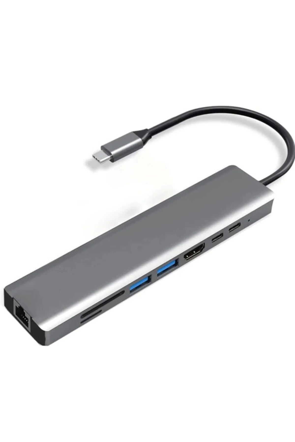 ShopNova Type-c To Hdtv Multifunction Adapter 8 Port Kablo