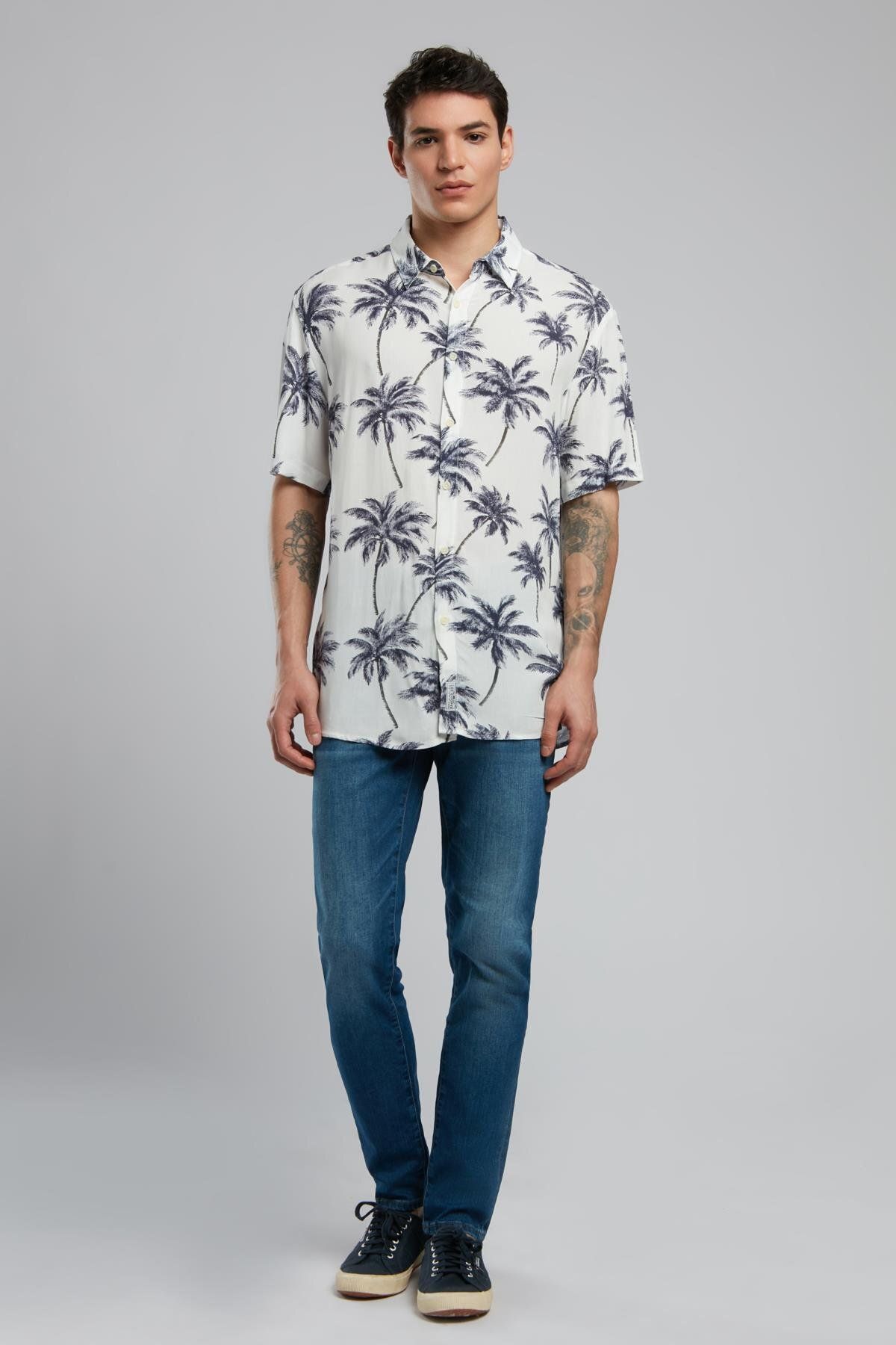 Lee Cooper Taref Erkek Kısa Kol Dokuma Gömlek