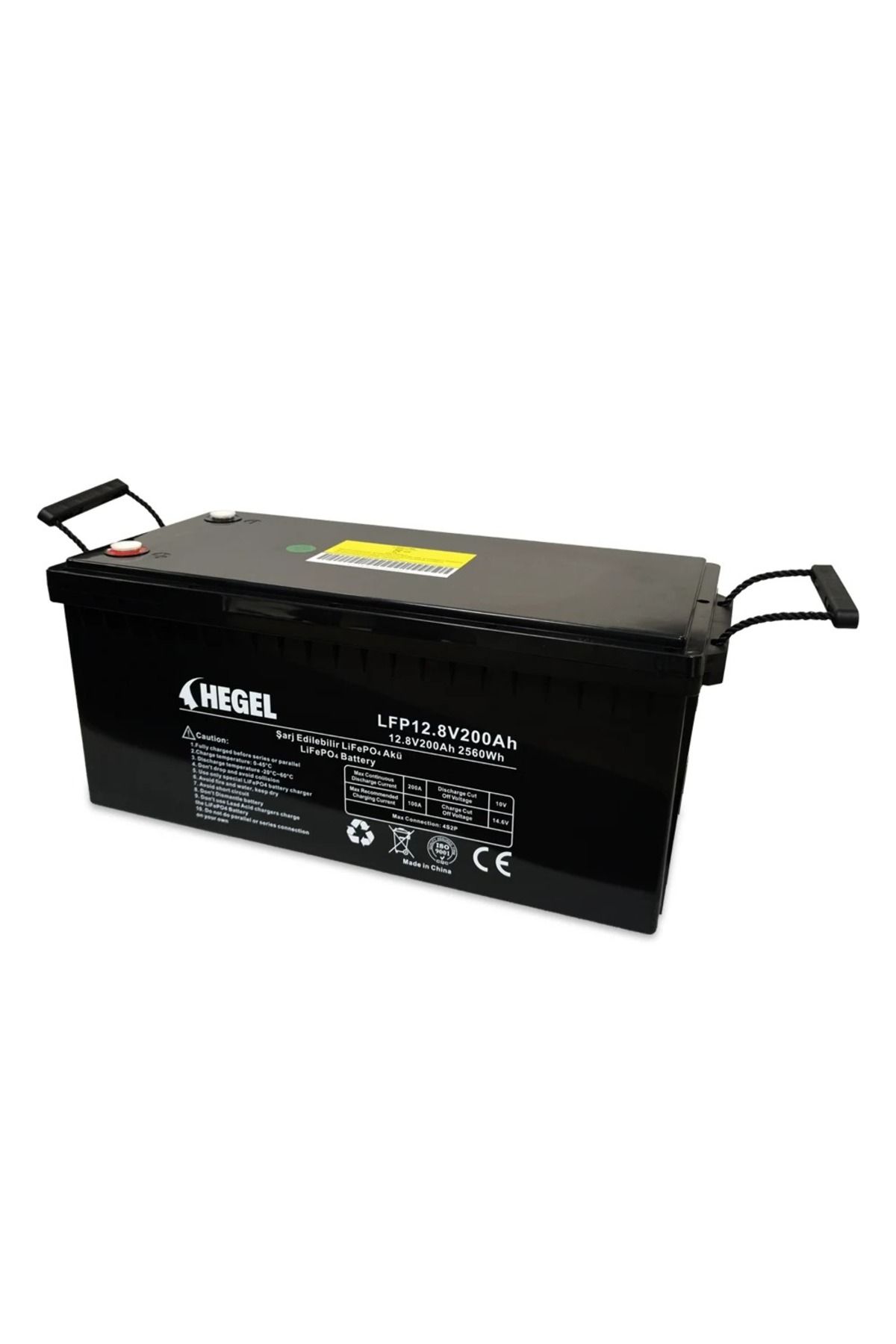Yirmiyedi 200 AMPER LİFE PO4 LİTYÜM AKÜ HEGEL (LFP12.8V200Ah)