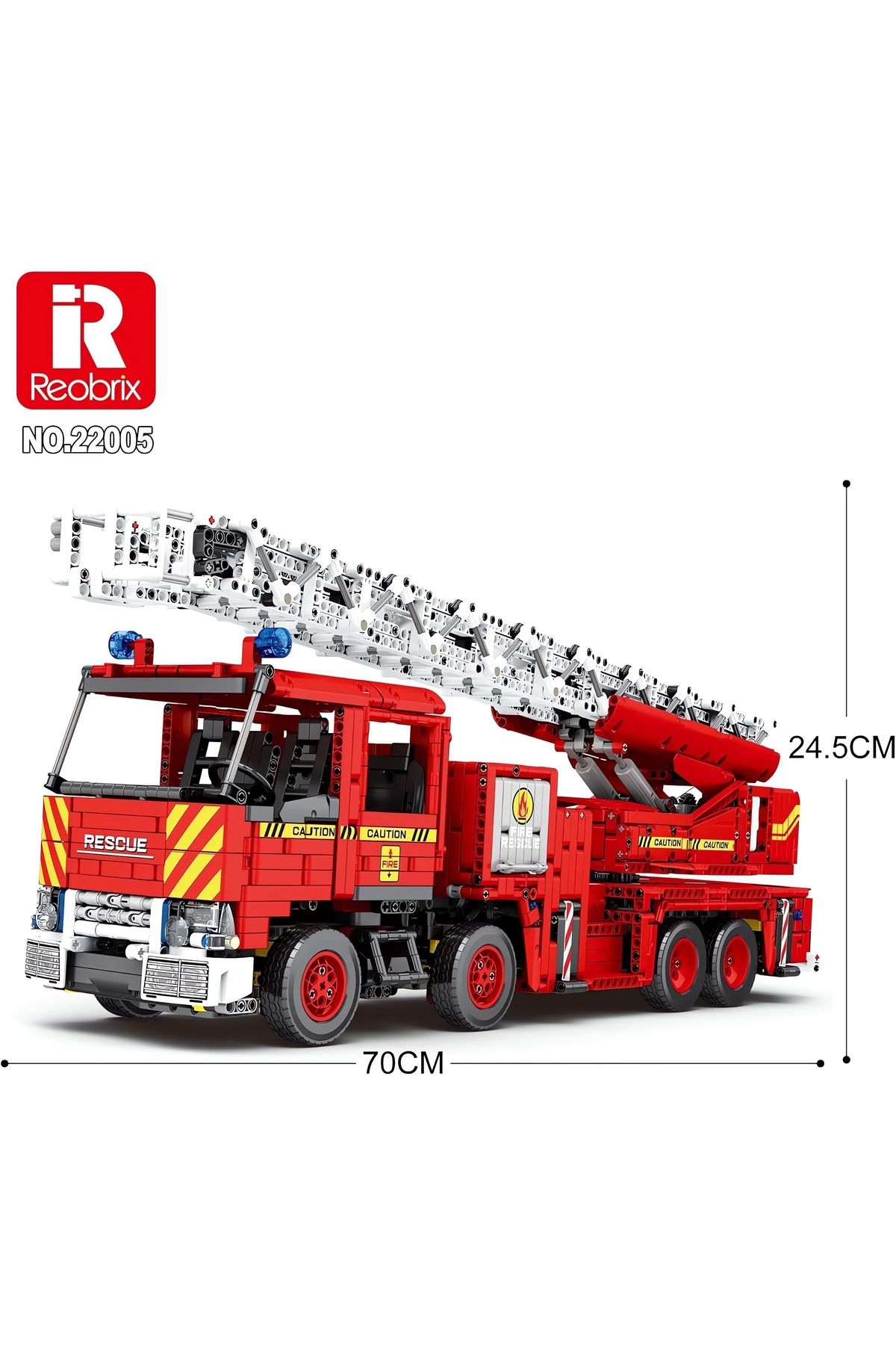REOBRIX-Fire Truck Rc Controlled, Technical Block Building Kit (3266 Pieces) 2