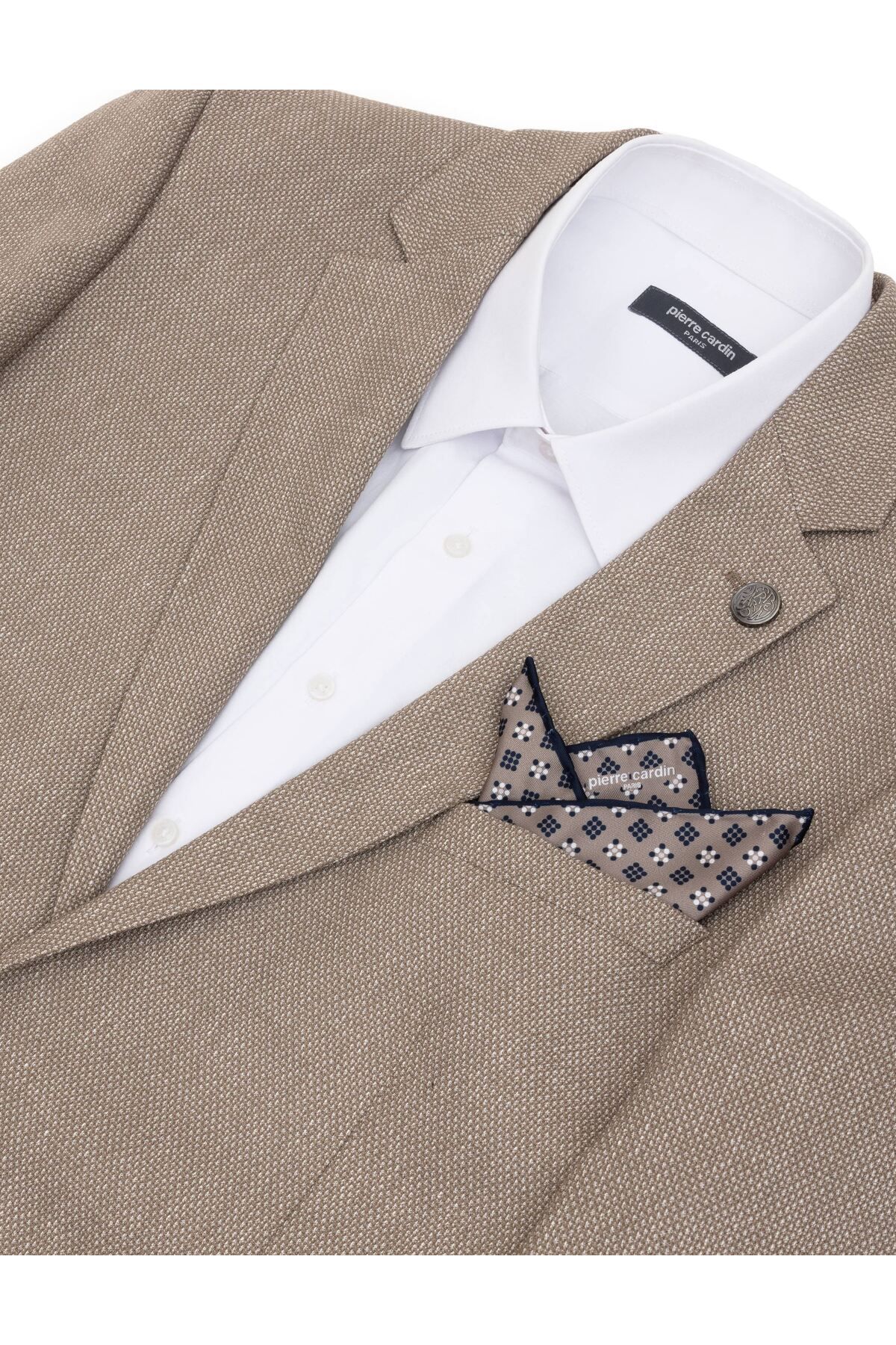 Pierre Cardin Kahverengi Desenli Mendil 50317590-400