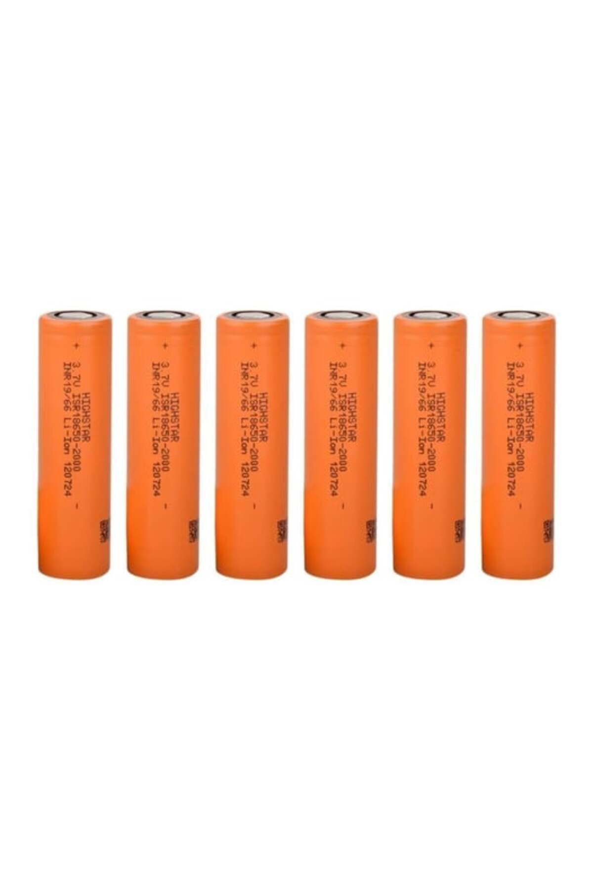 POWER-XTRA Highstar - ISR18650-2000 - 3.7V 2000 mAh Li-ion Şarjlı Pil - 30A 6 Lı Paket