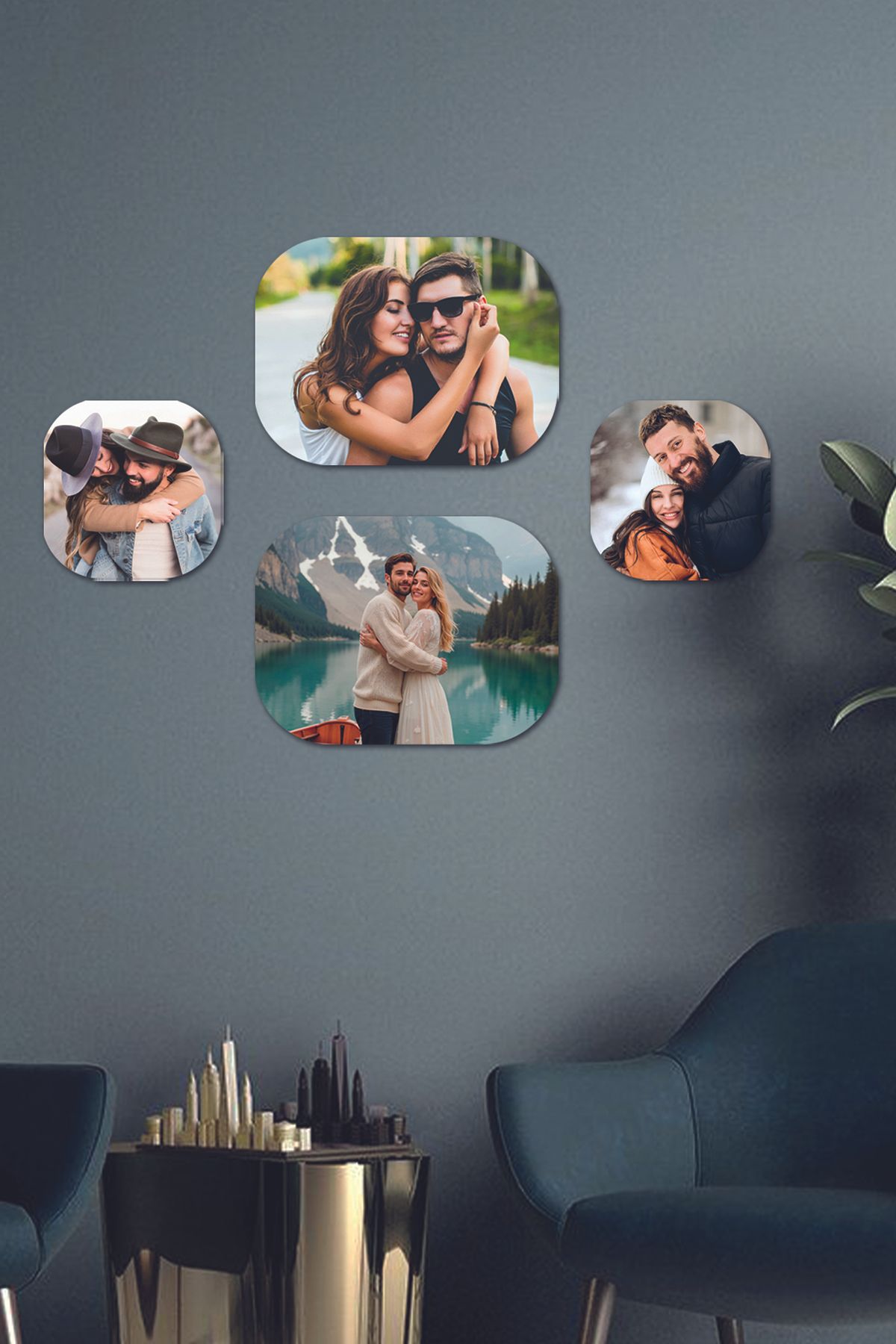 Fotomcity 4 Parçalı Dekoratif MDF Tablo Seti
