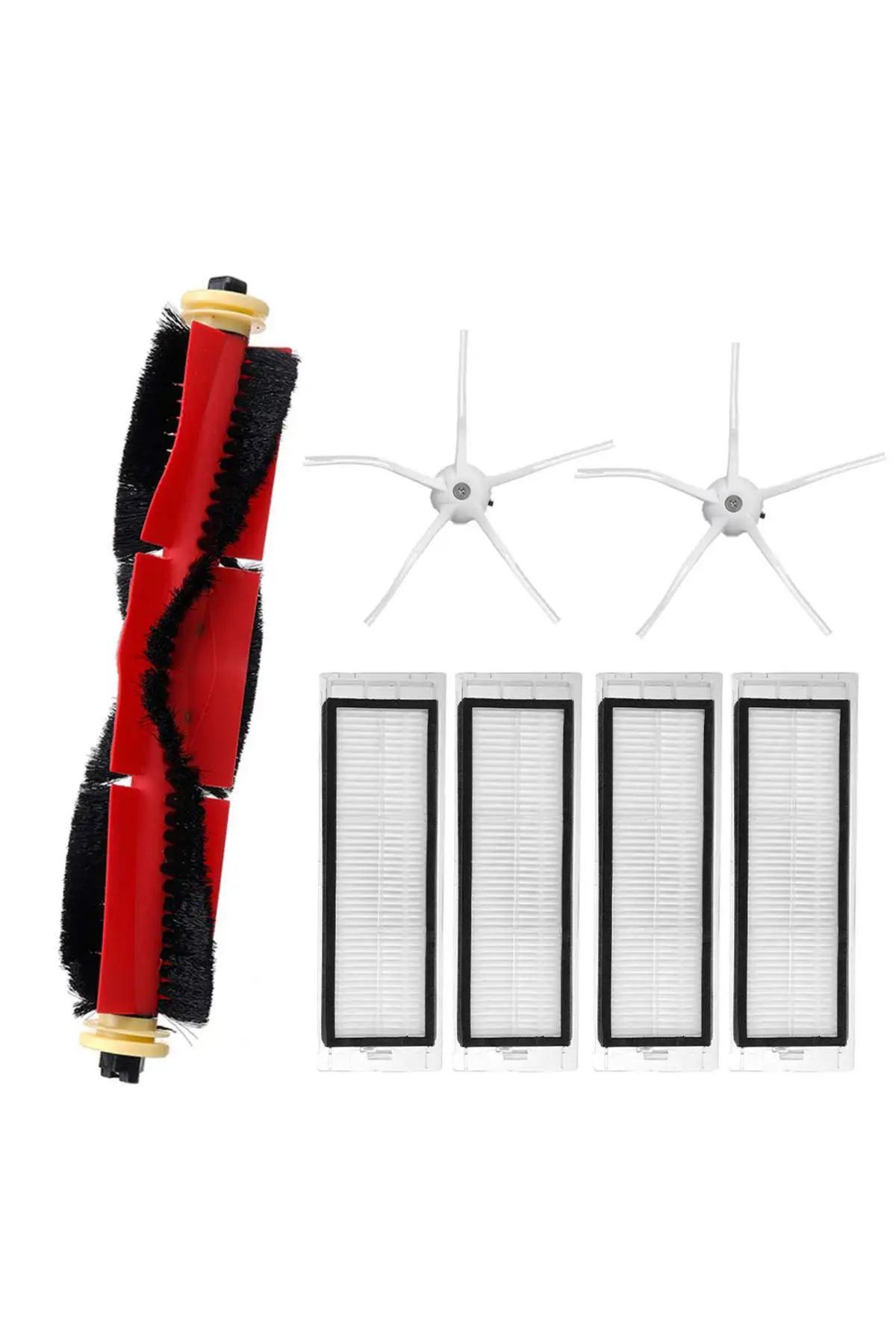 SÜPÜRGE DİYARI S5 Max S50 S55 Beyaz Roborock Robot Süpürge Uyumlu Yenileme Seti - Fırça Perdeli Hepa Filtre