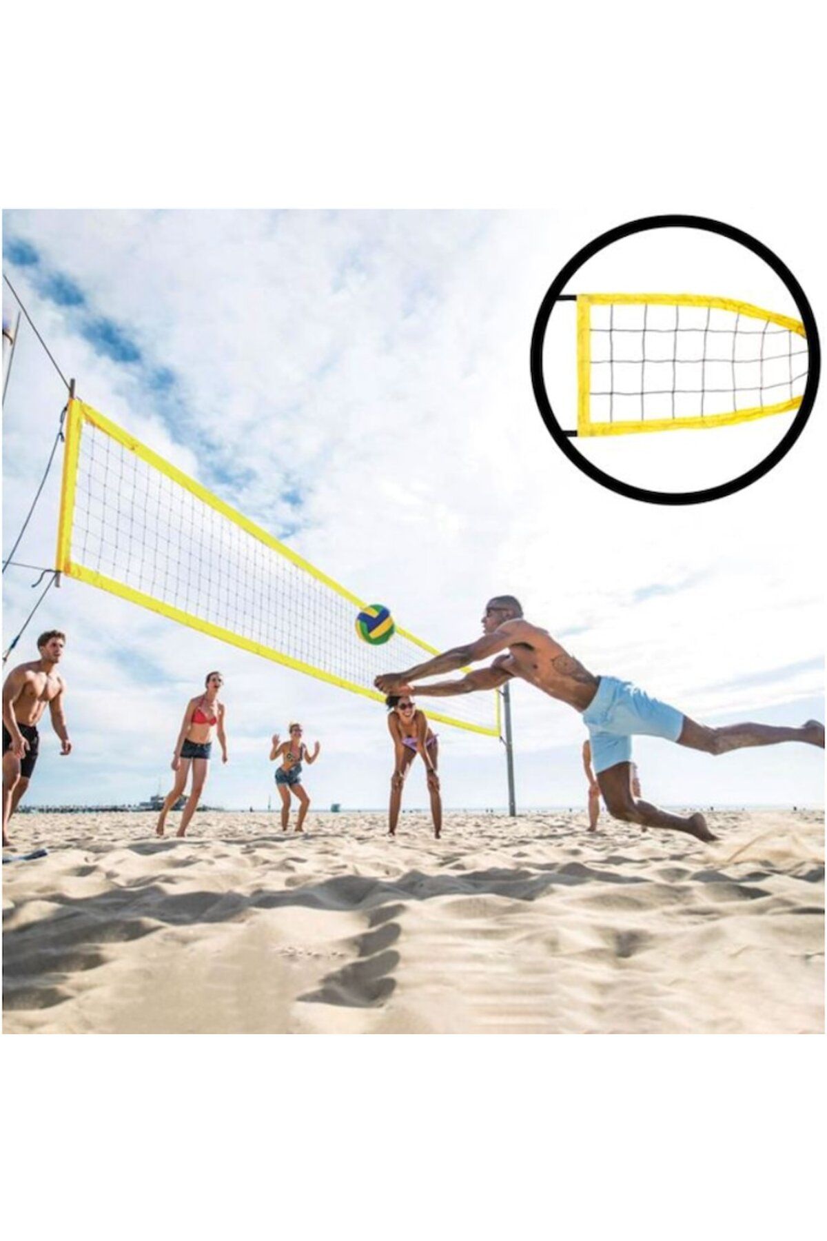 OEM-Fileu de volei pe plajă, 4-11m x 0,4m 3