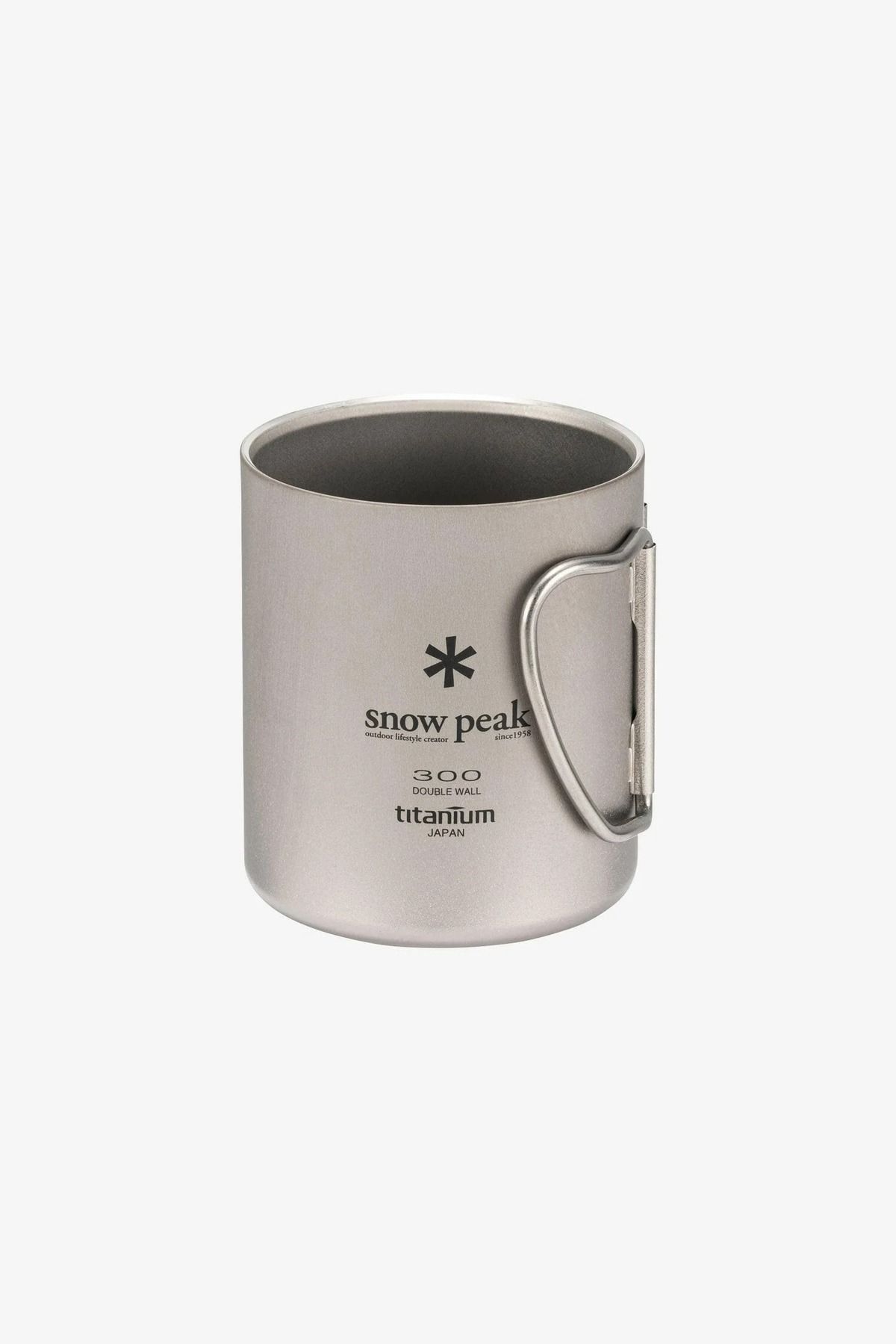 snow peak Ti-Double 300 Mug, Titanyum Çift Cidarlı Kamp Kupası, Ultra Hafif, 300 ml