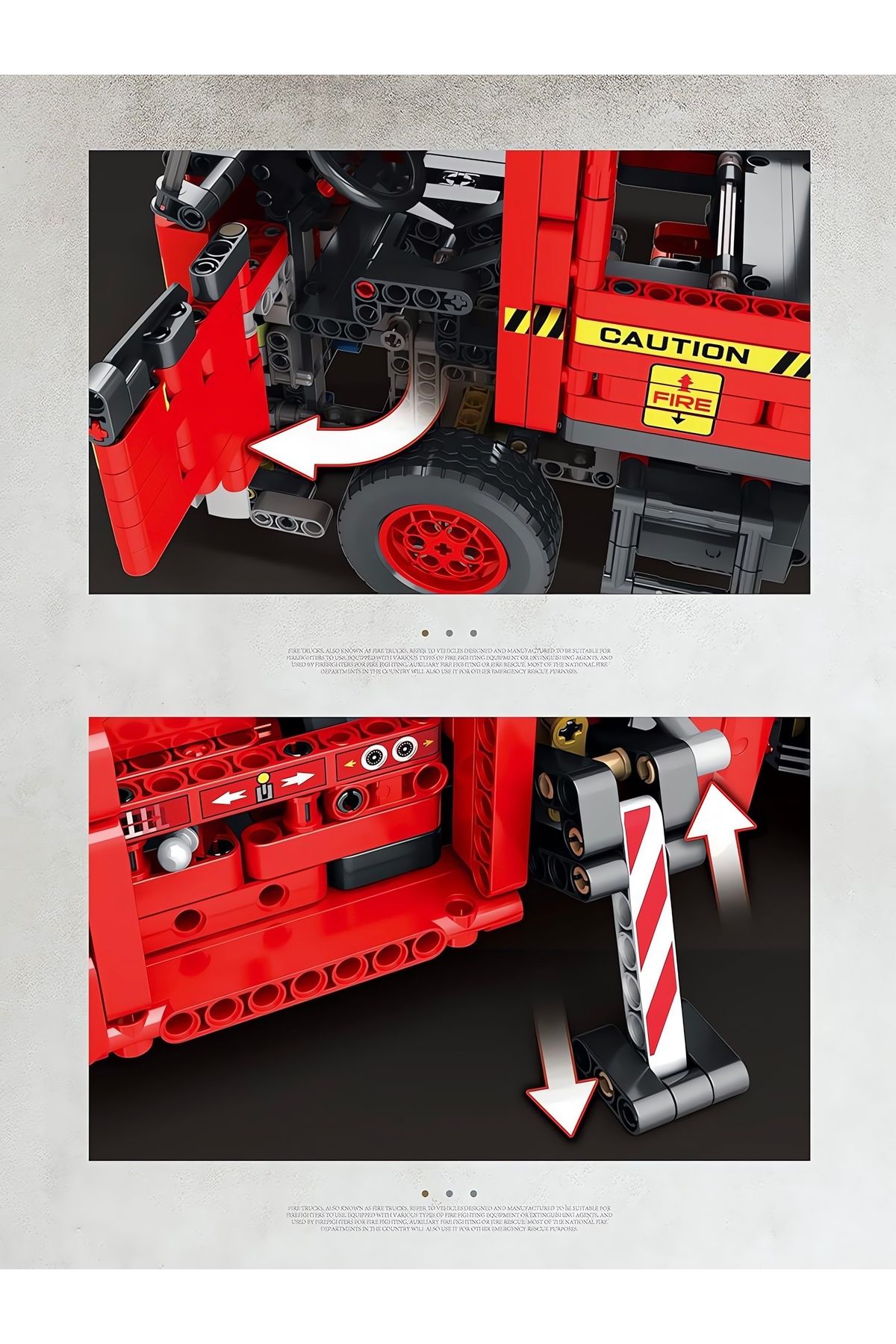 REOBRIX-Fire Truck Rc Controlled, Technical Block Building Kit (3266 Pieces) 6