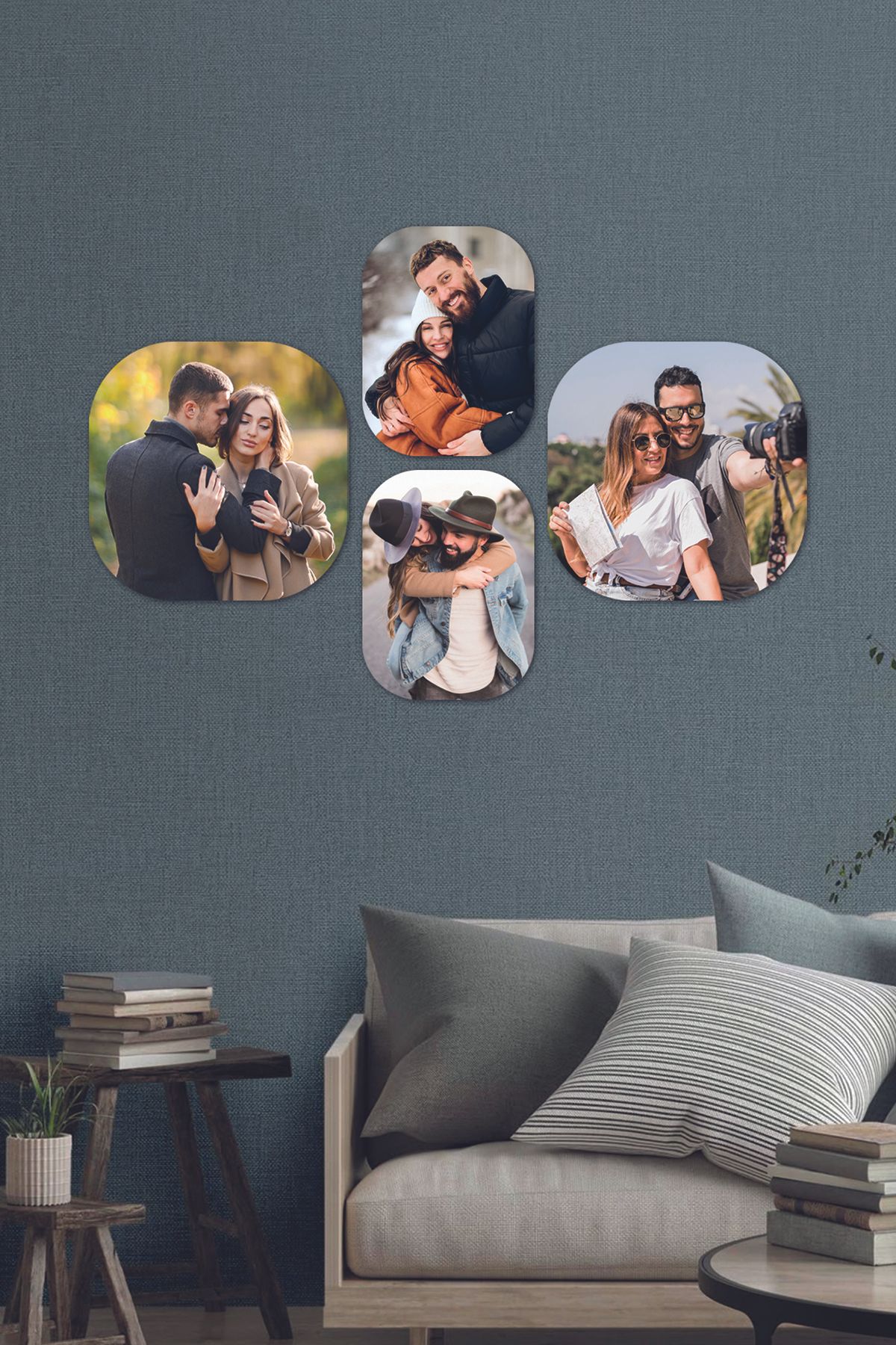 Fotomcity 4 Parçalı Dekoratif MDF Tablo Seti