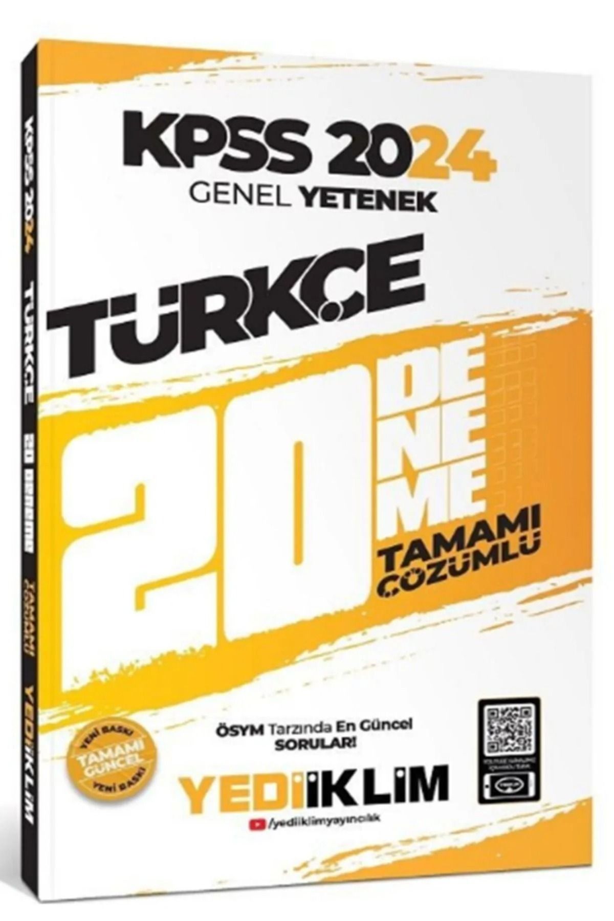 Yediiklim Yayınları Yediiklim Yayınları 2024 KPSS Genel Yetenek Türkçe Tamamı Çözümlü 20 Deneme