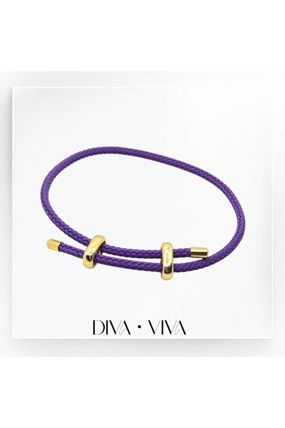 DivaViva Diva Viva - Renkli Ayarlanabilir Kadın Deri Bileklik – Suya Dayanıklı Asansör Model
