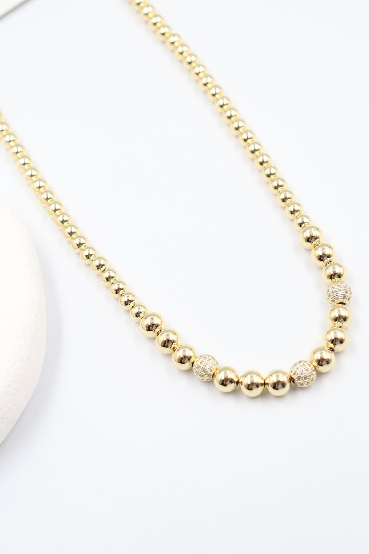 BY CANSU ACCESSORİES Leonora Gold Kolye (14k)