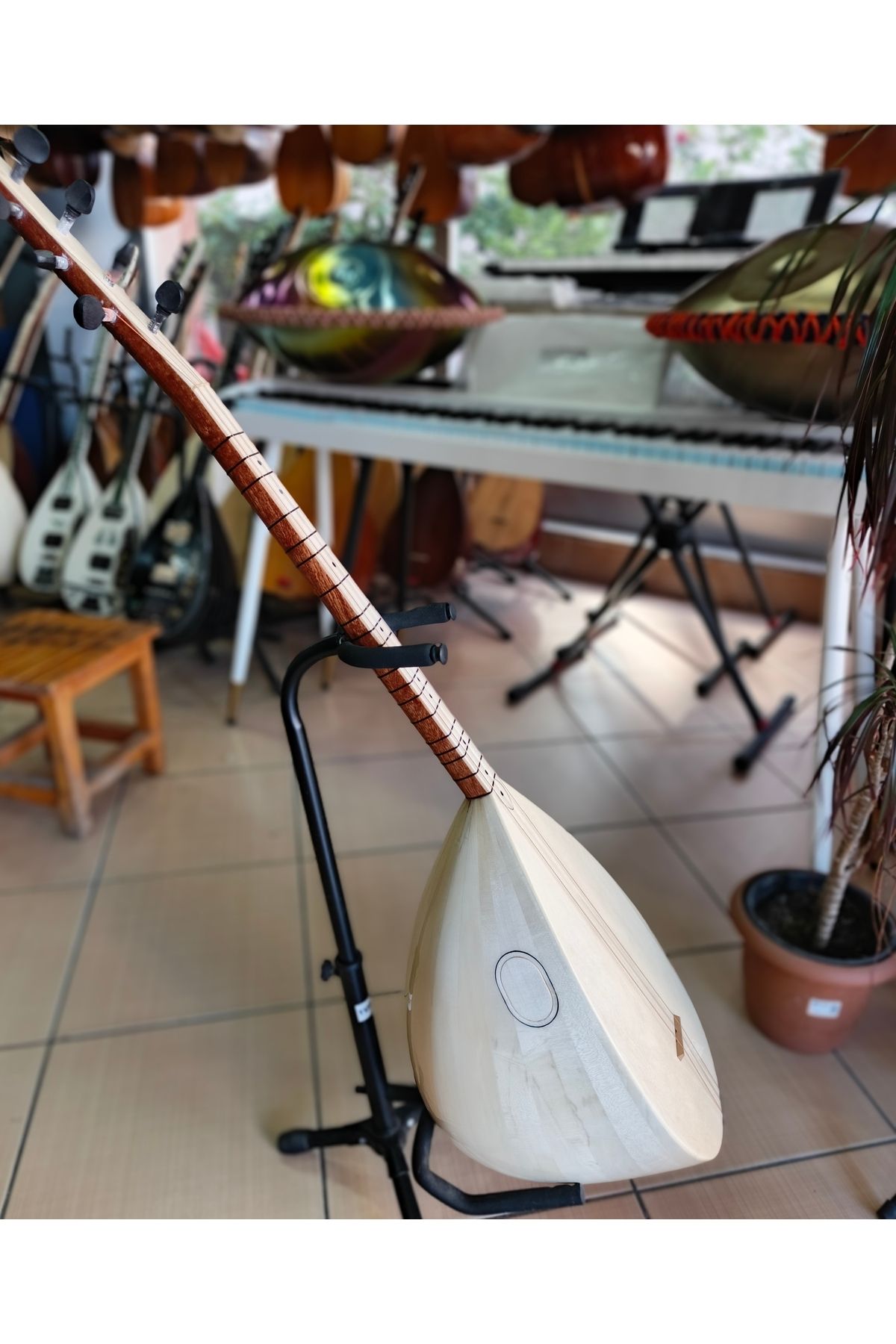 Bircanmüzik Özel Seri Kelebek Tekme Kısa Sap Bağlama